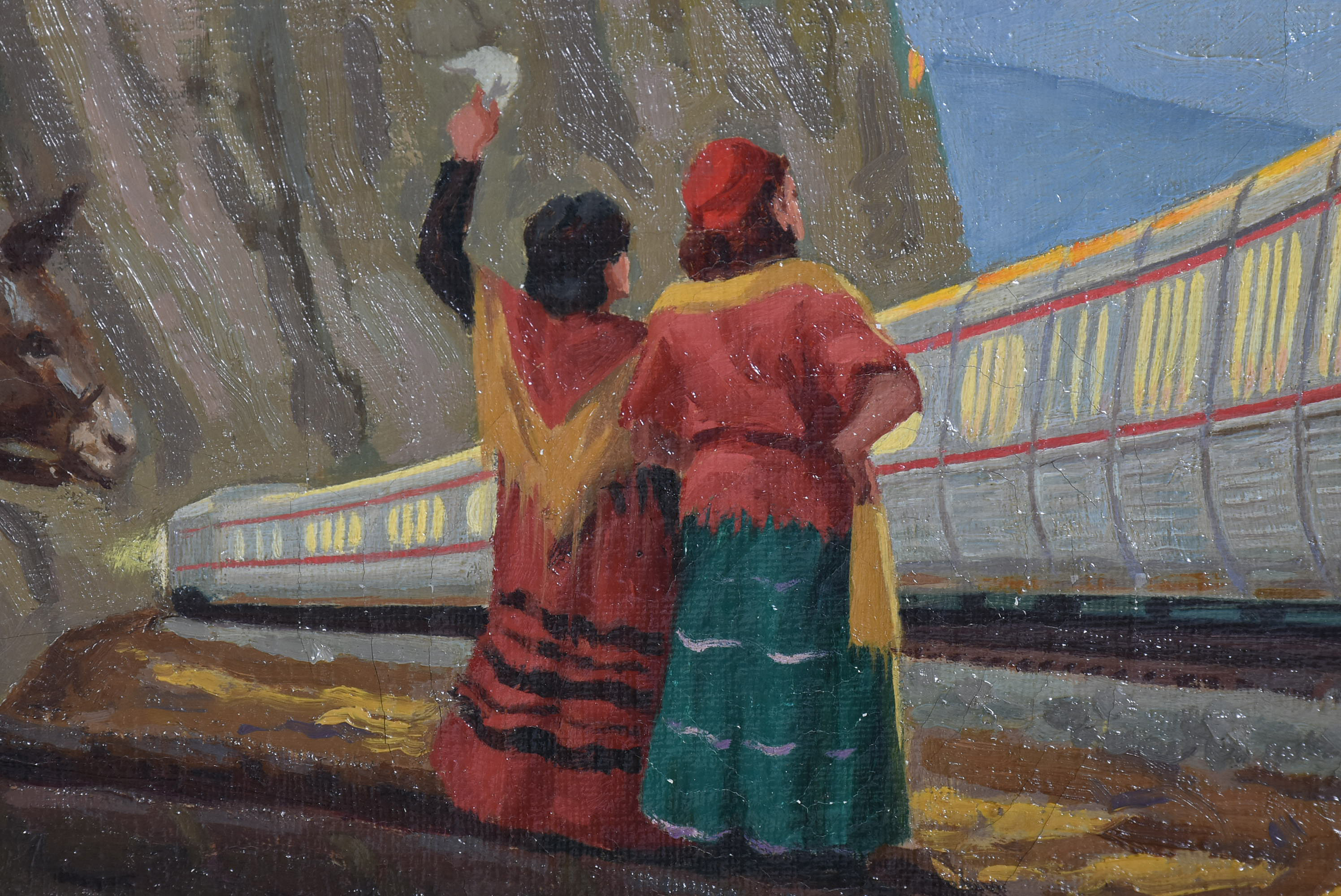 Aurion Proctor 1949 Oil Painting of the Talgo Train