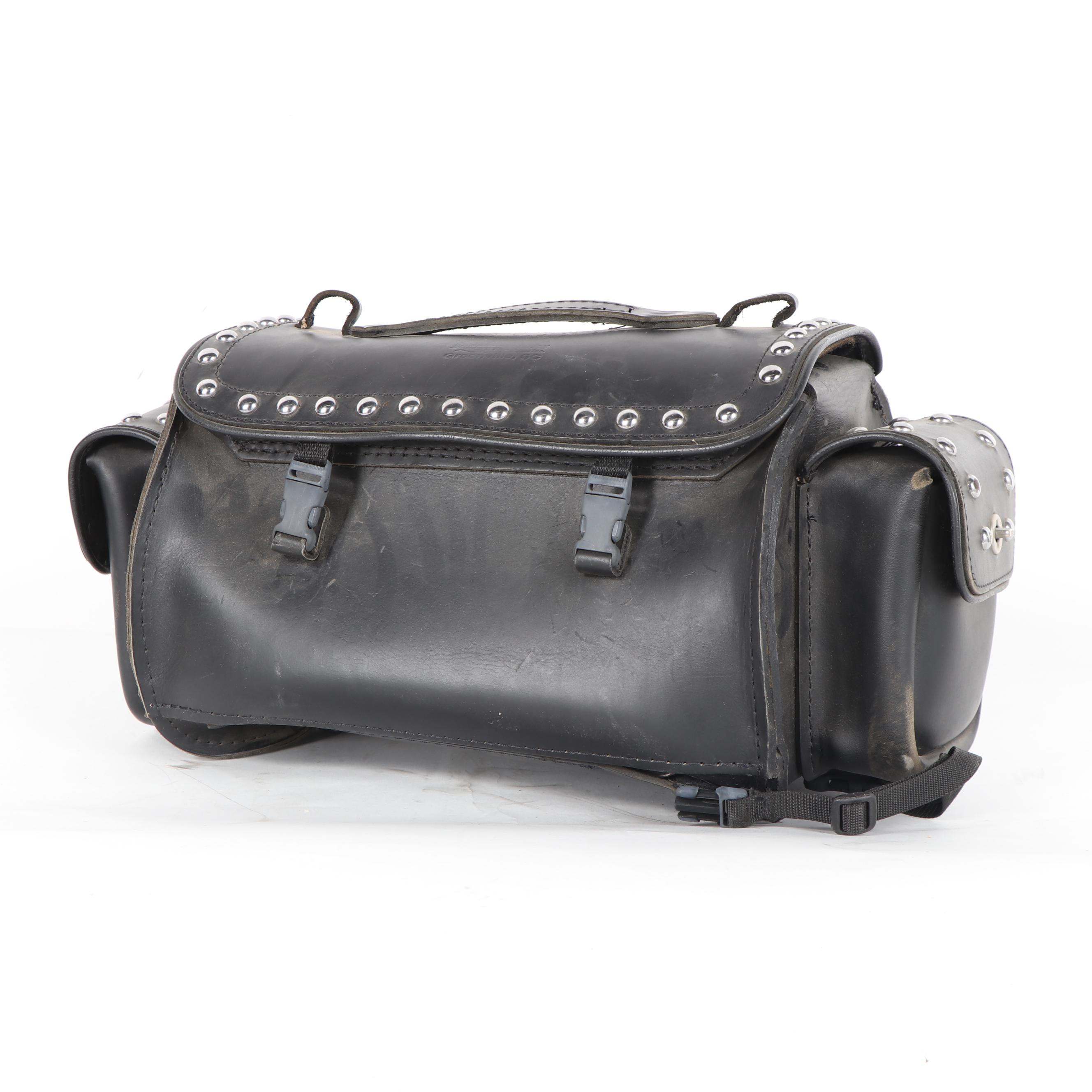 American Eagle Leatherworks Studded Motorcycle Saddlebag