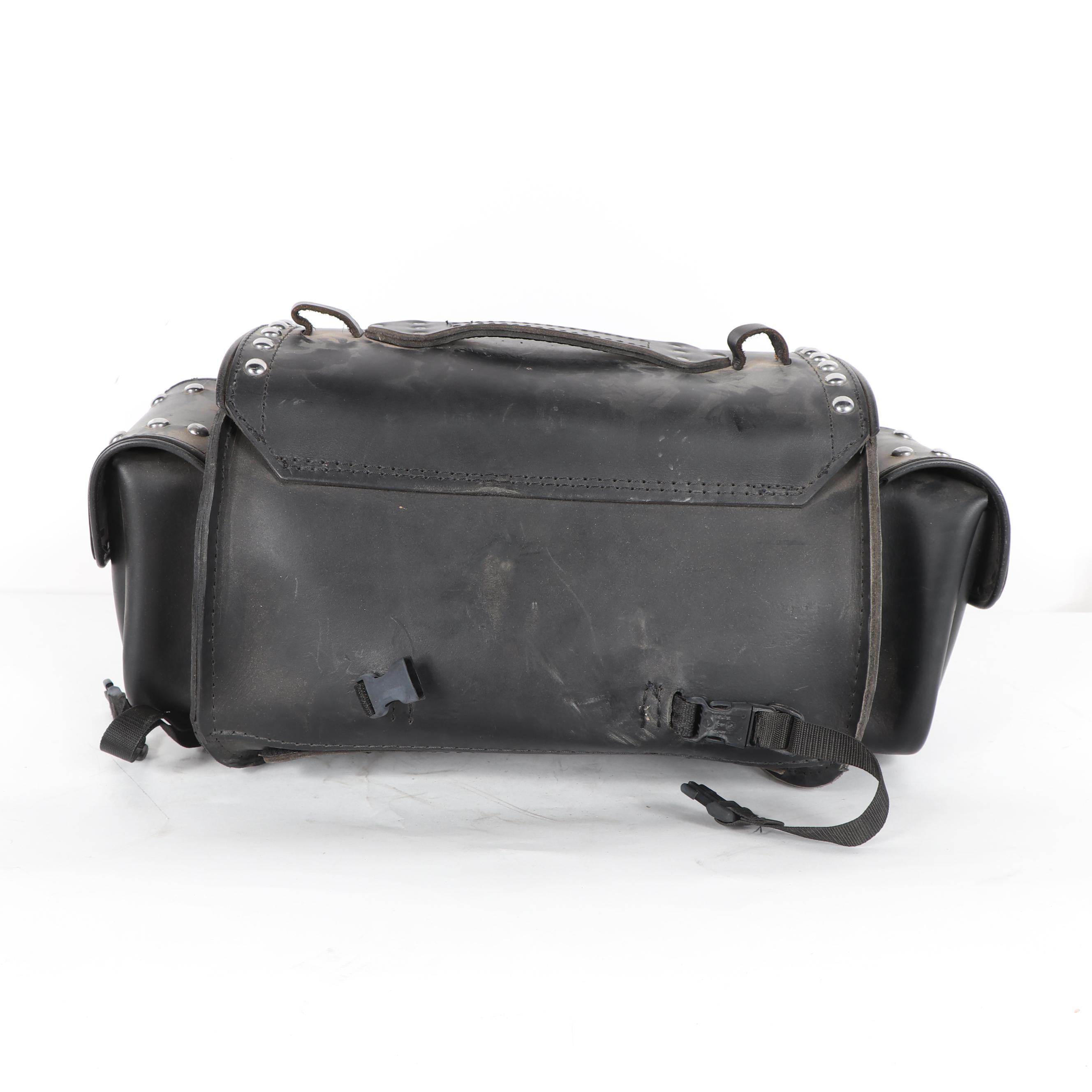 American Eagle Leatherworks Studded Motorcycle Saddlebag
