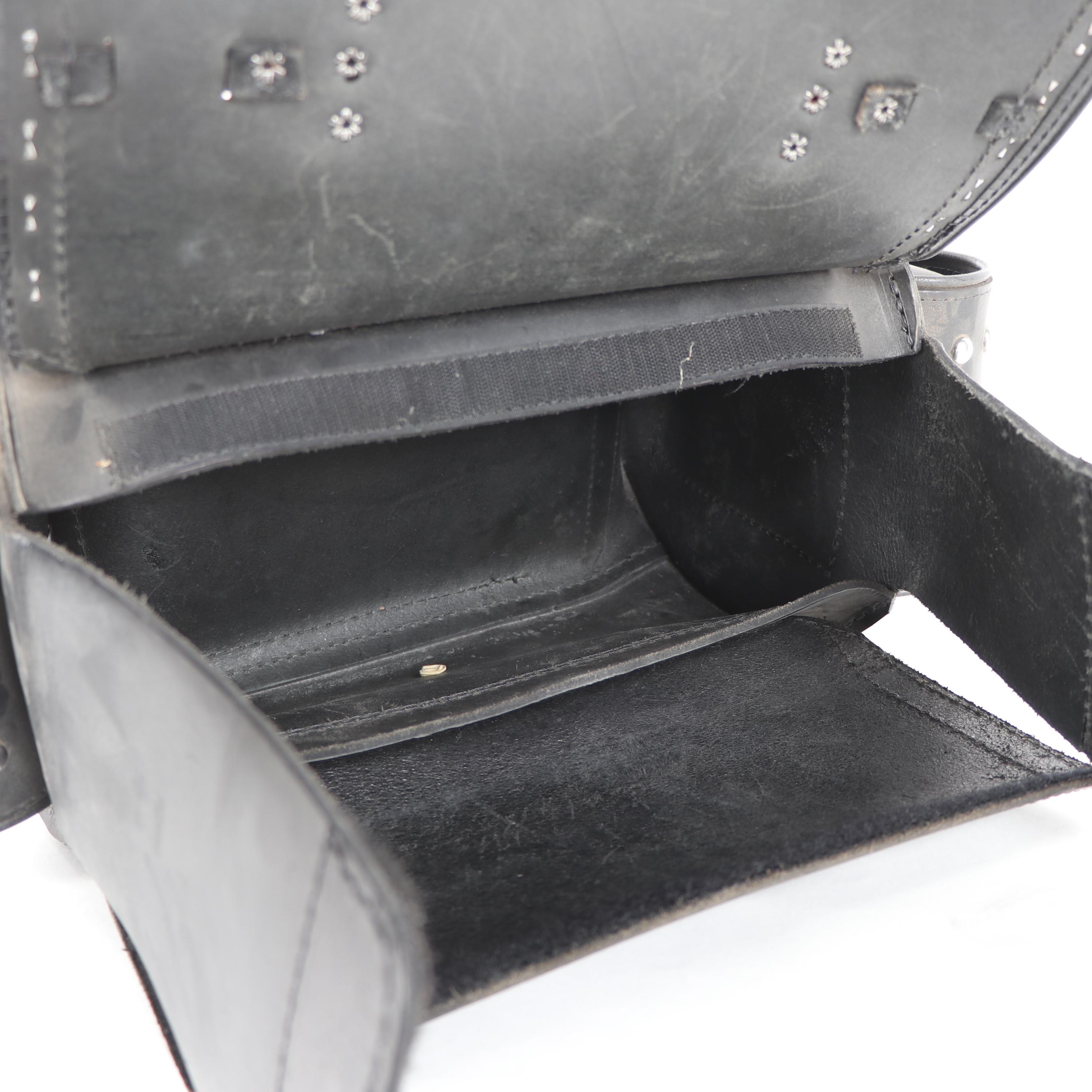 American Eagle Leatherworks Studded Motorcycle Saddlebag