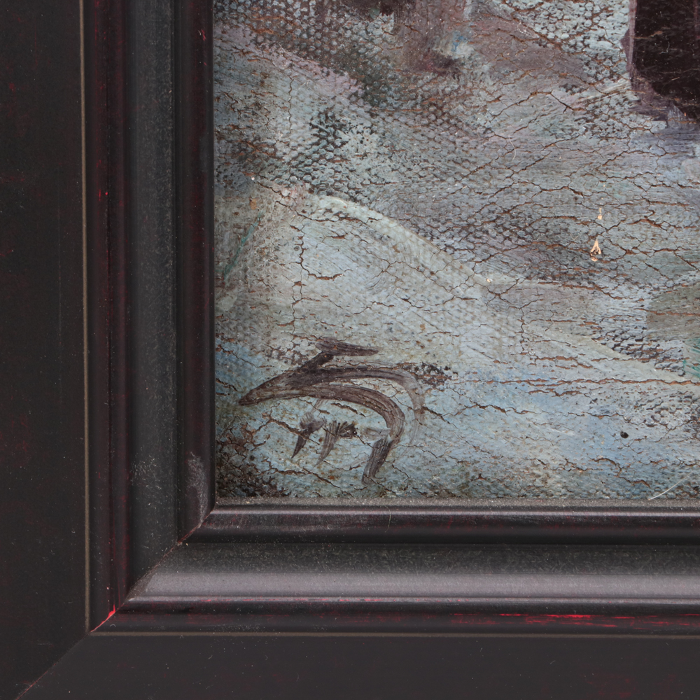 E.T. Hurley Oil Painting "Cityscape"