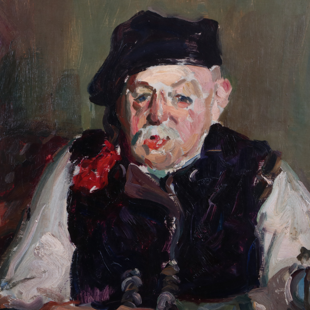 Arthur William Woelfle 1930 Alla Prima Oil Painting "Cronies"