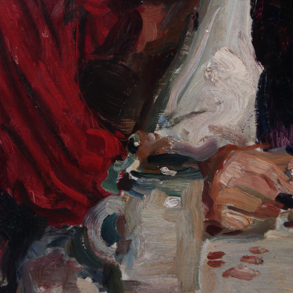 Arthur William Woelfle 1930 Alla Prima Oil Painting "Cronies"