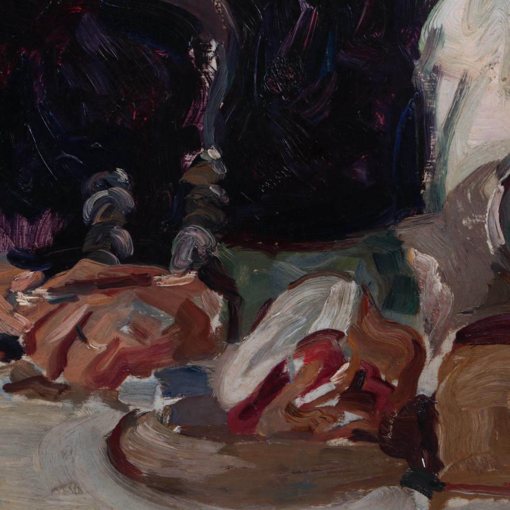 Arthur William Woelfle 1930 Alla Prima Oil Painting "Cronies"