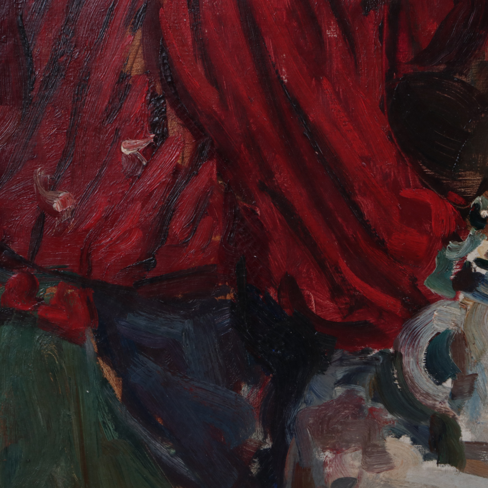 Arthur William Woelfle 1930 Alla Prima Oil Painting "Cronies"