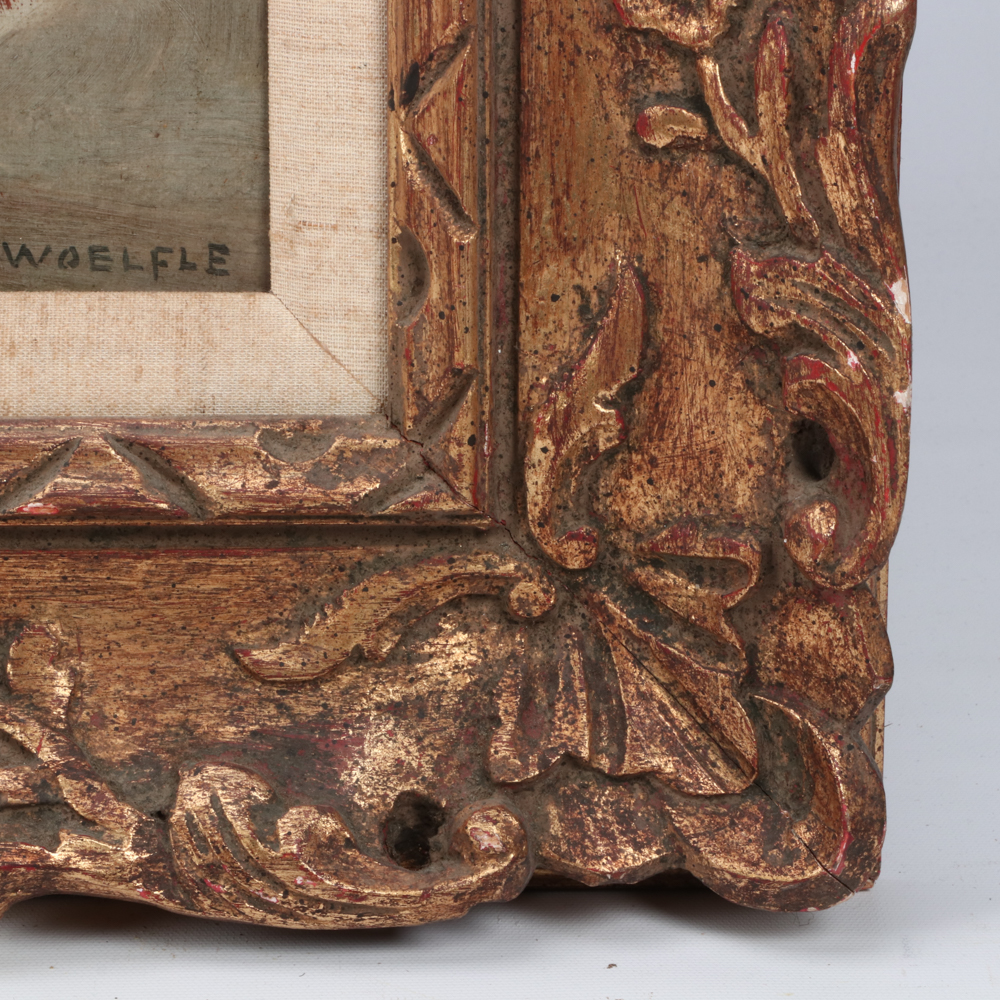 Arthur William Woelfle 1930 Alla Prima Oil Painting "Cronies"