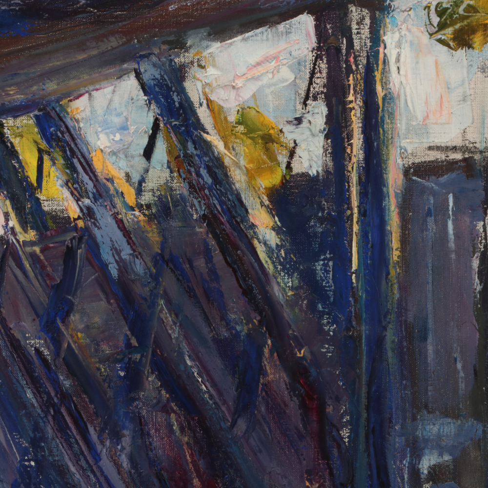 Emerson Burkhart 1967 Oil Painting of Covered Bridge