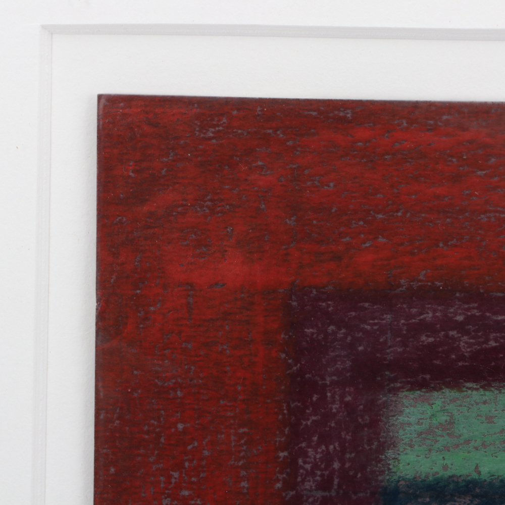 Eddie Arning Naive Cray-Pas Oil Pastel Drawing