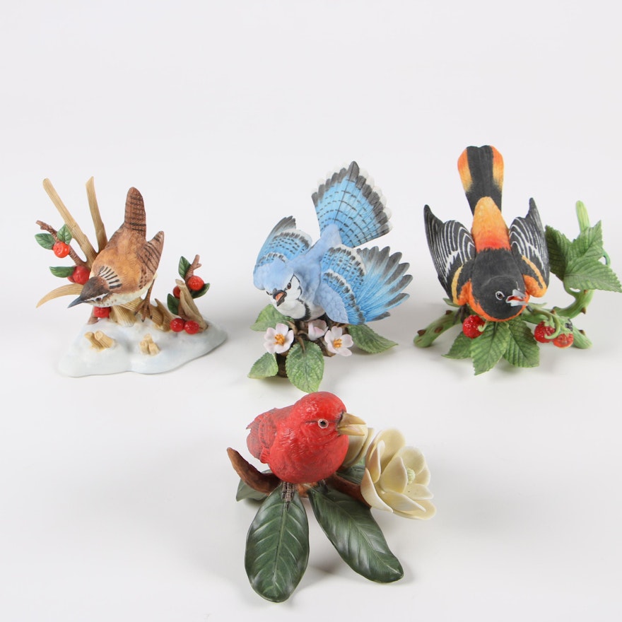 Lenox Hand-Painted Porcelain Bird Figurines featuring "Baltimore Oriole"