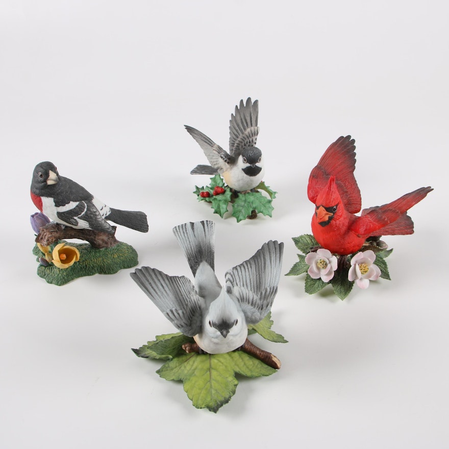 Lenox Hand-Painted Porcelain Bird Figurines featuring "Chickadee"
