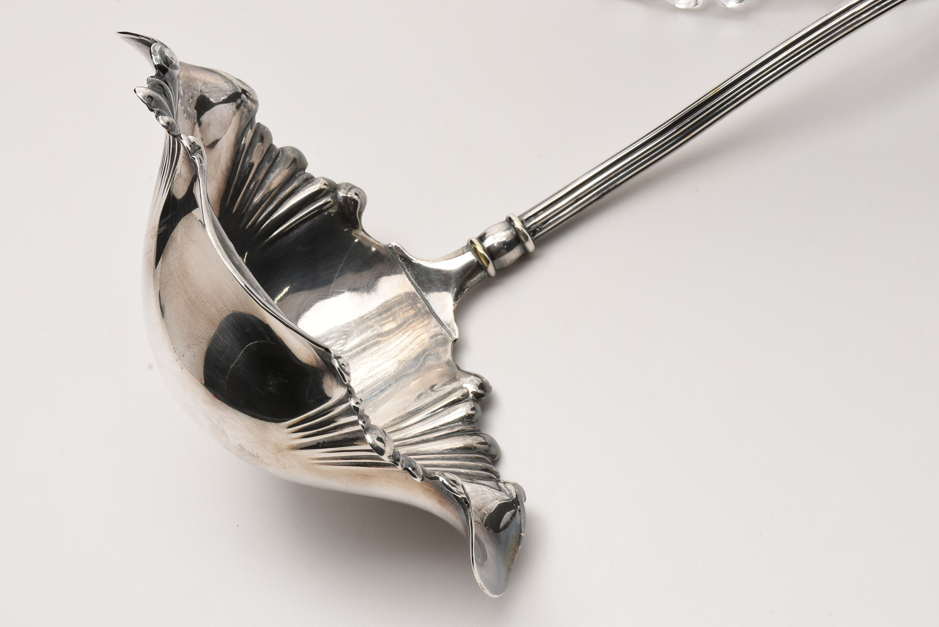 American Brilliant Period Cut Crystal Punch Bowl, Stand and Pairpoint Ladle