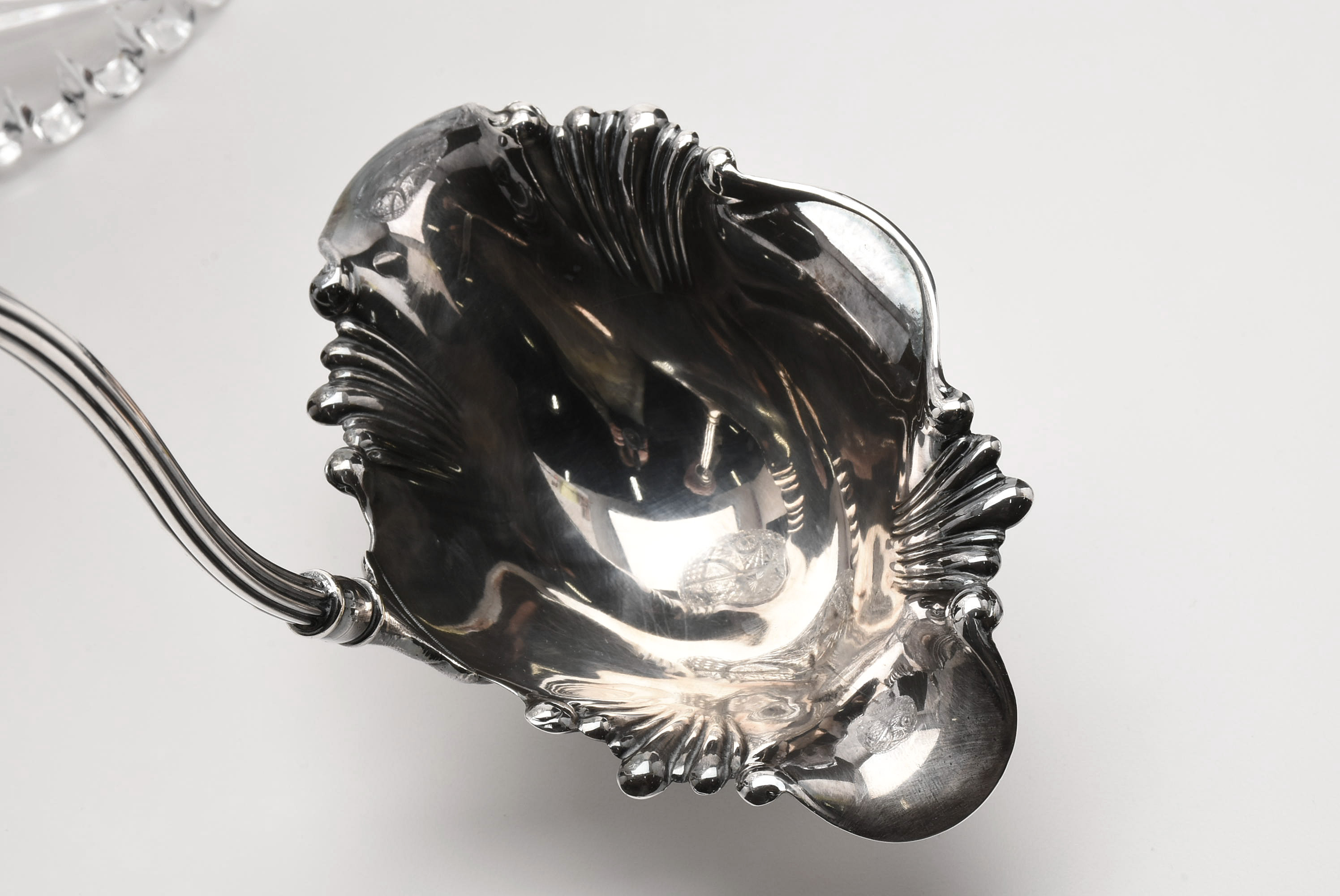 American Brilliant Period Cut Crystal Punch Bowl, Stand and Pairpoint Ladle