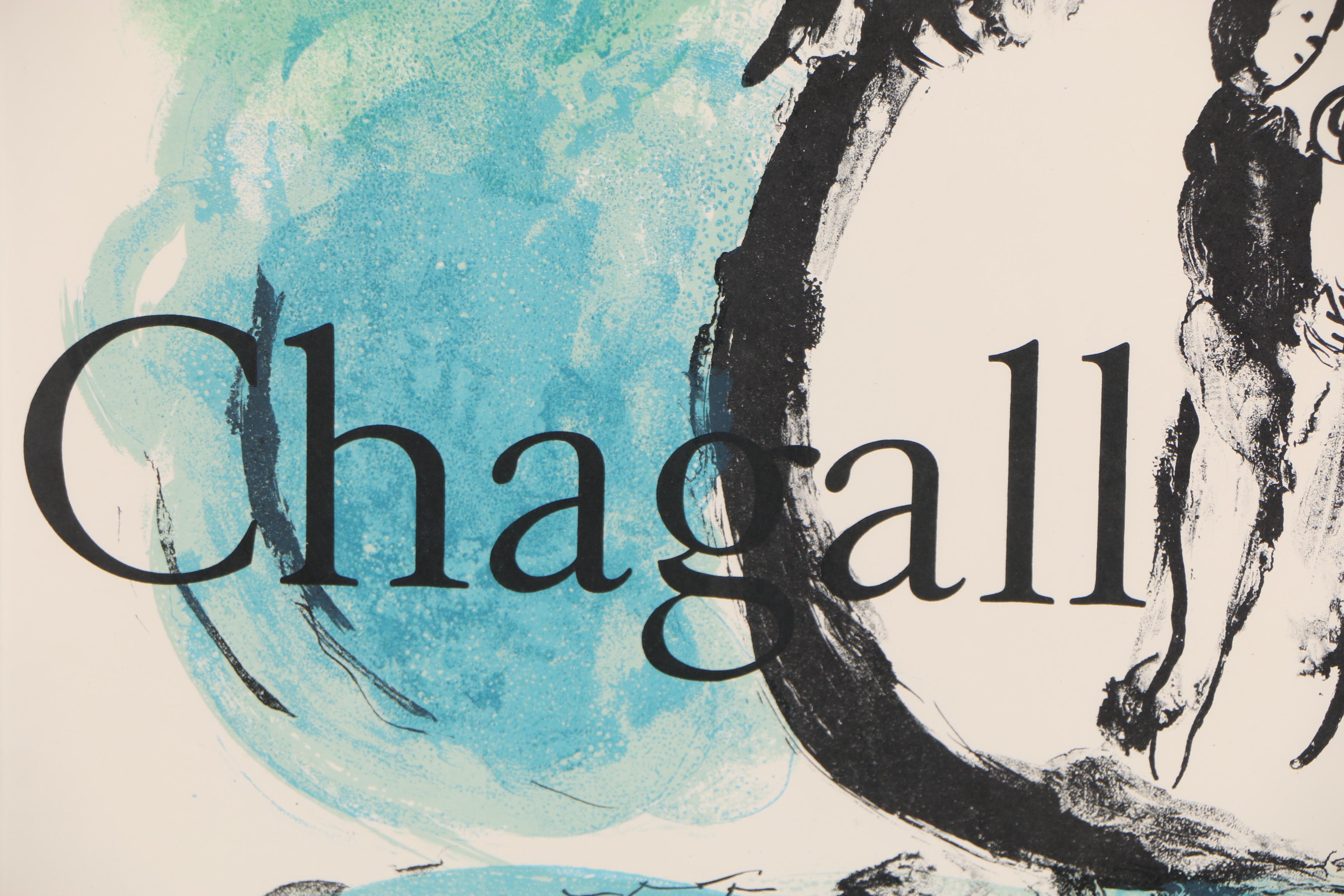 Marc Chagall Lithograph Poster for Galerie Maeght "L'Oiseau Vert"