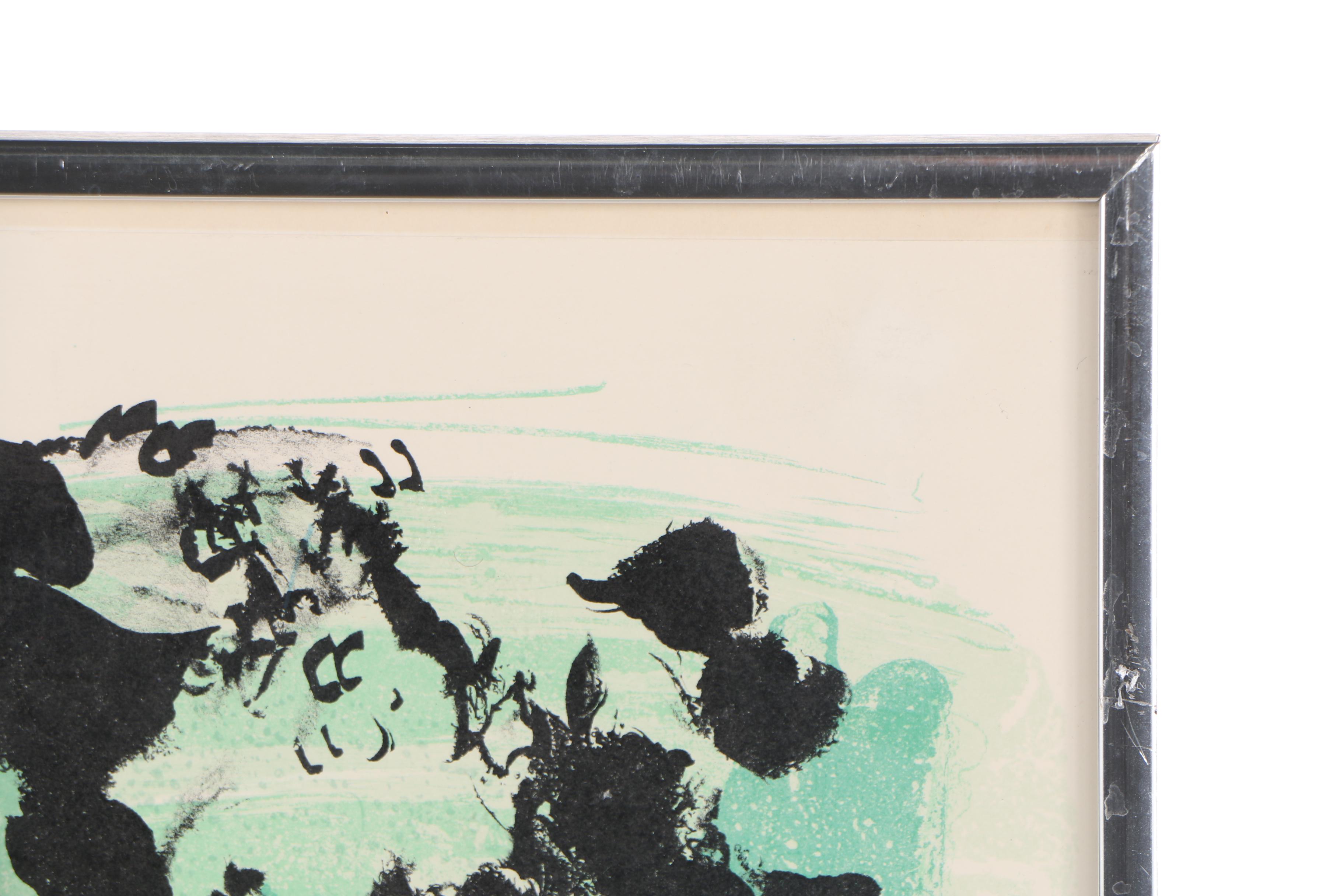 Marc Chagall Lithograph Poster for Galerie Maeght "L'Oiseau Vert"