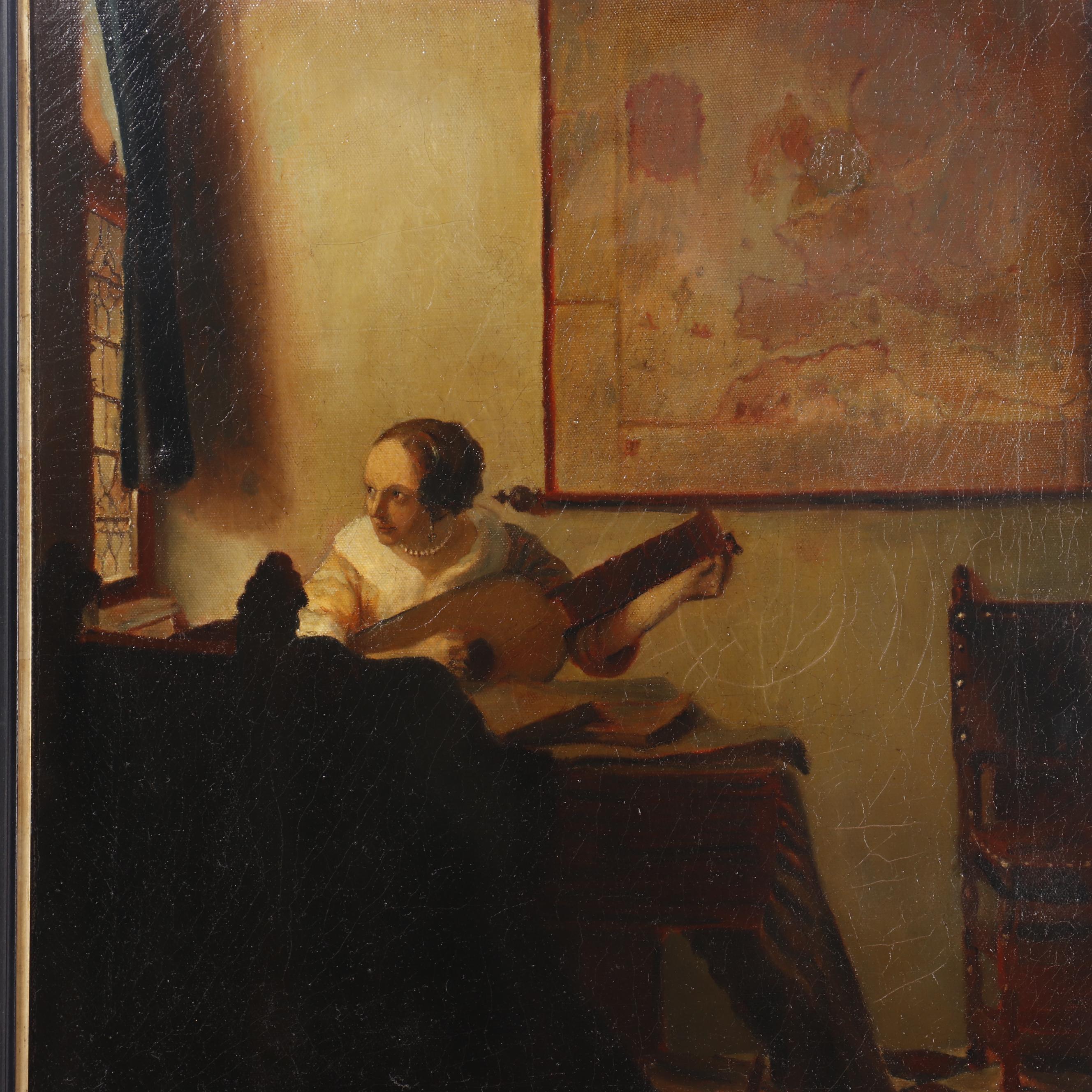 Copy Oil Painting after Johannes Vermeer "Young Woman with a Lute"