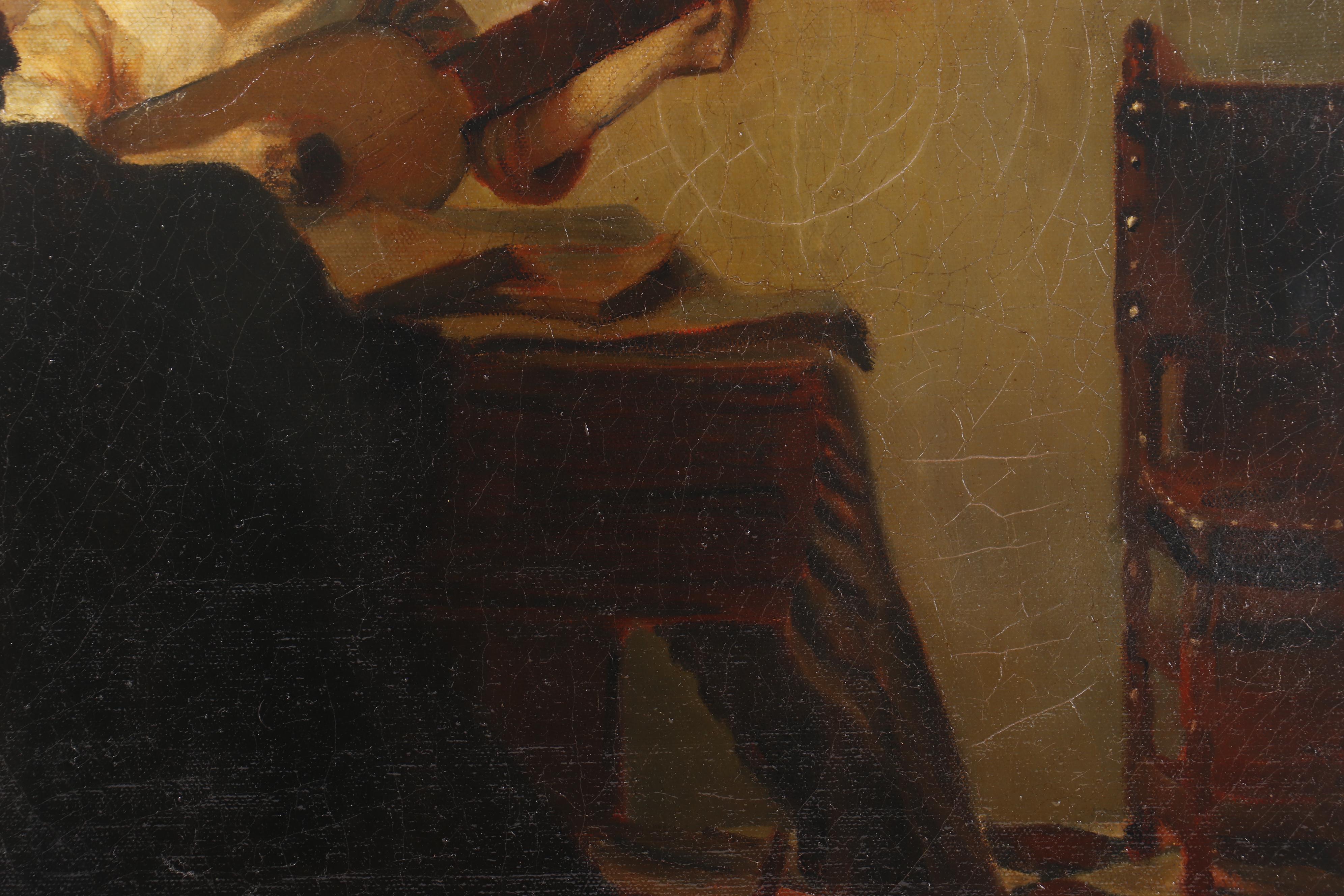 Copy Oil Painting after Johannes Vermeer "Young Woman with a Lute"