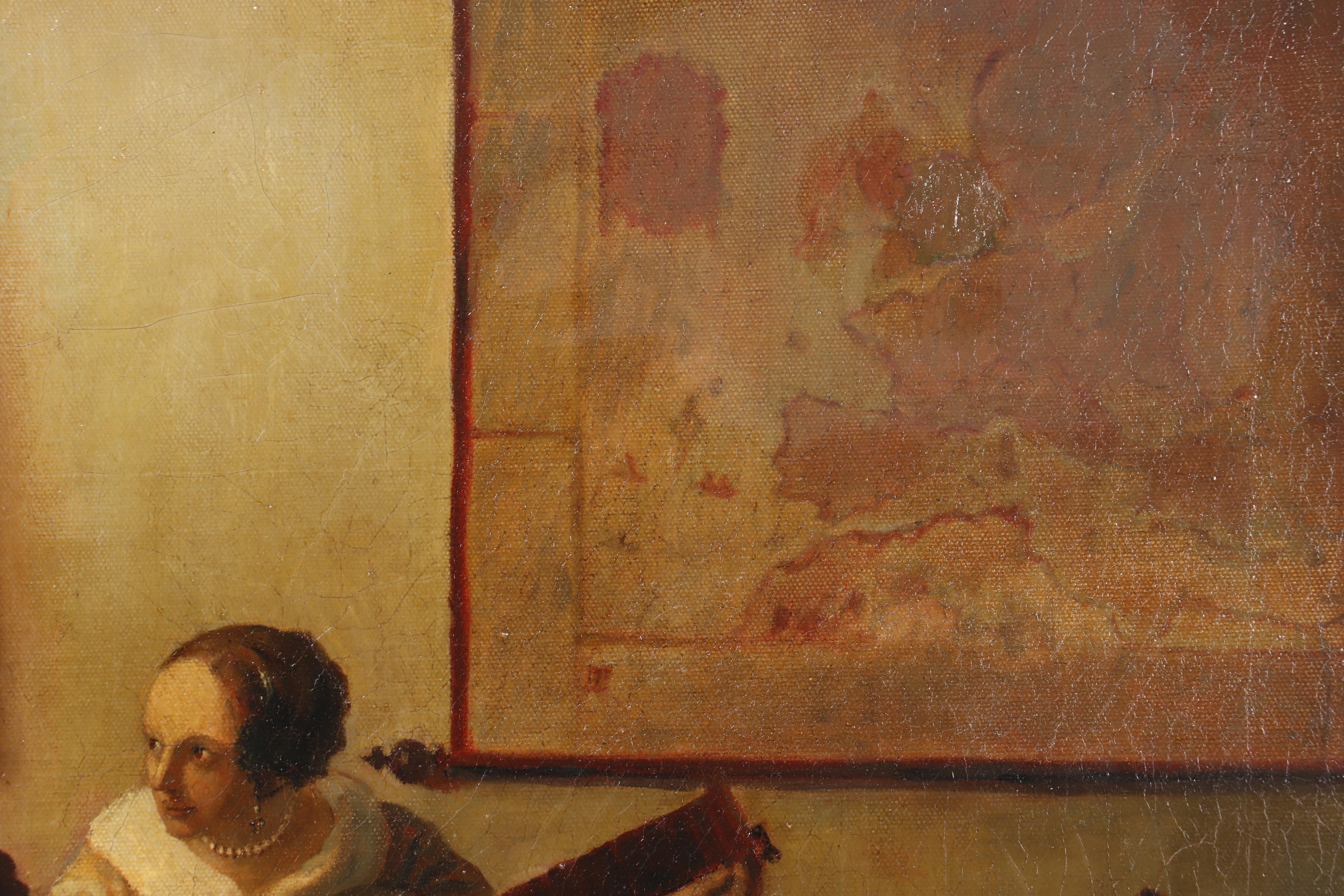 Copy Oil Painting after Johannes Vermeer "Young Woman with a Lute"