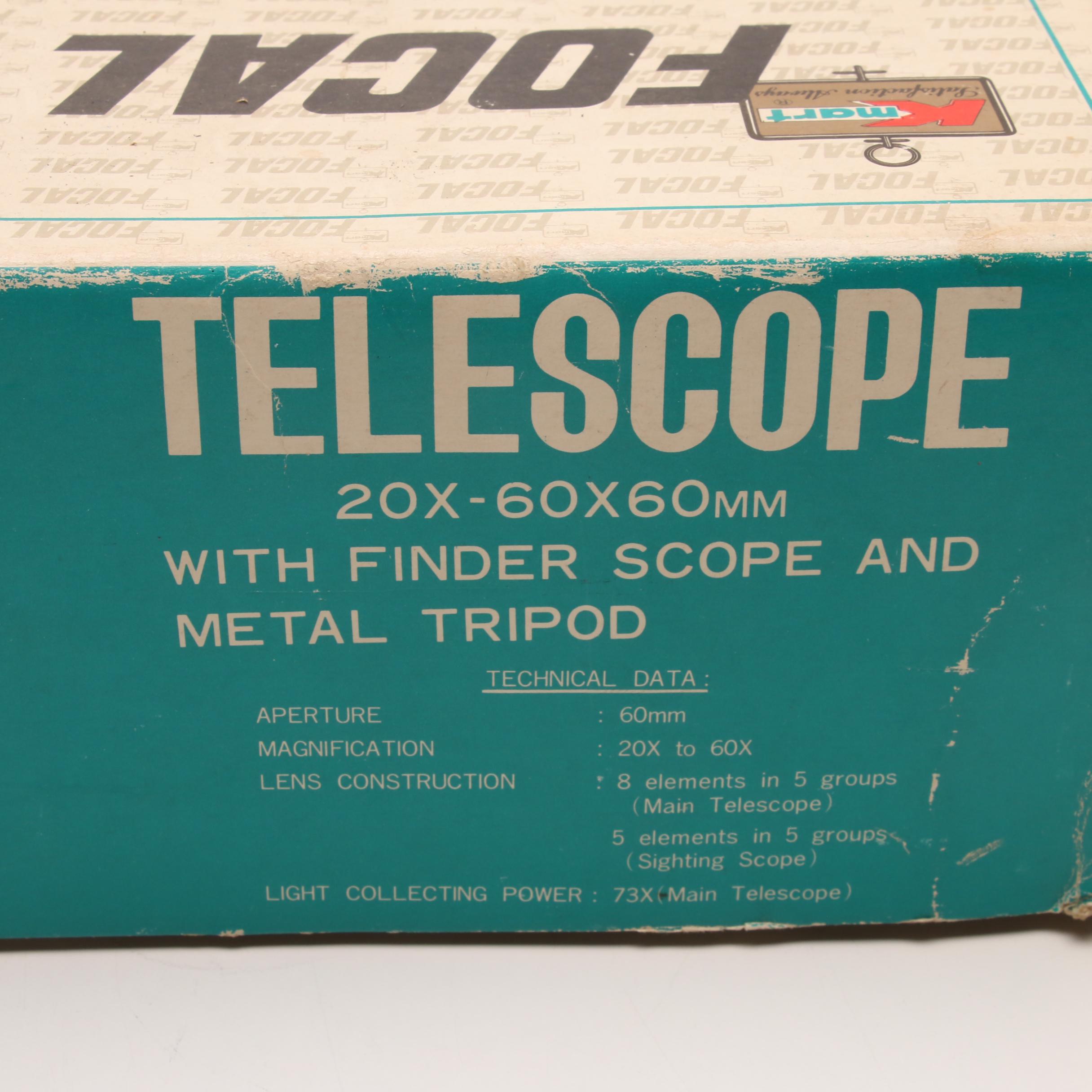 Vintage Boxed Kmart Focal Zoom Spotting Telescope