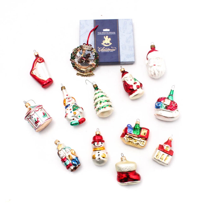 White House and Smithsonian Christmas Ornaments