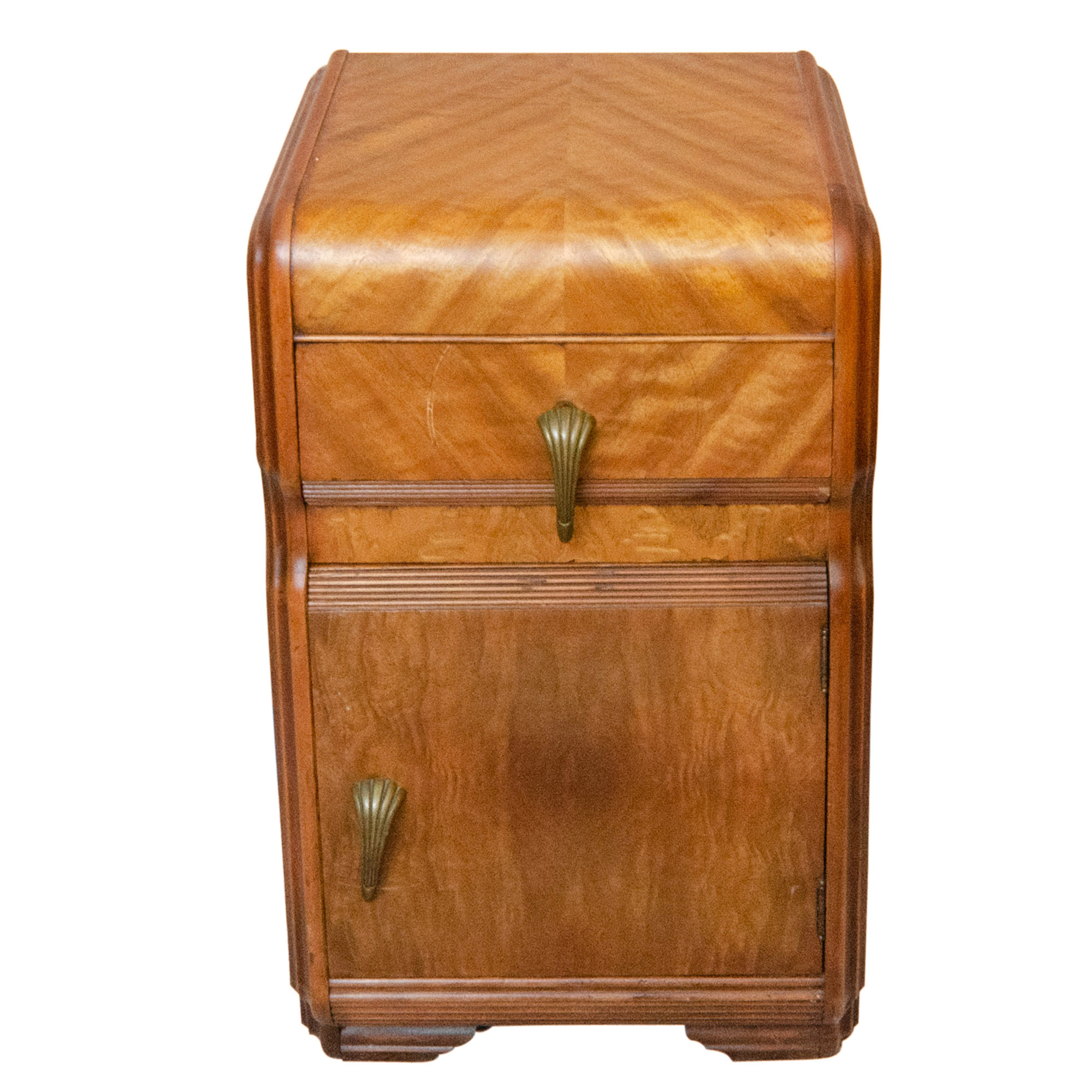 1940s Art Deco Style Waterfall Nightstand