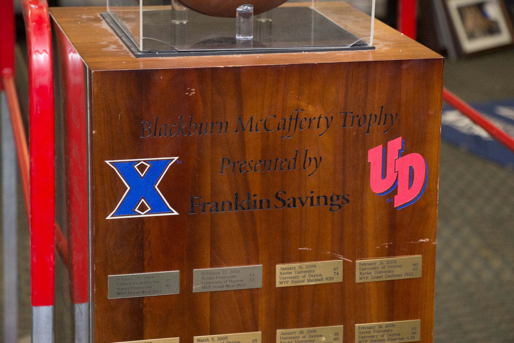 2000s Xavier/Dayton Game Rivalry Blackburn McCafferty Trophy