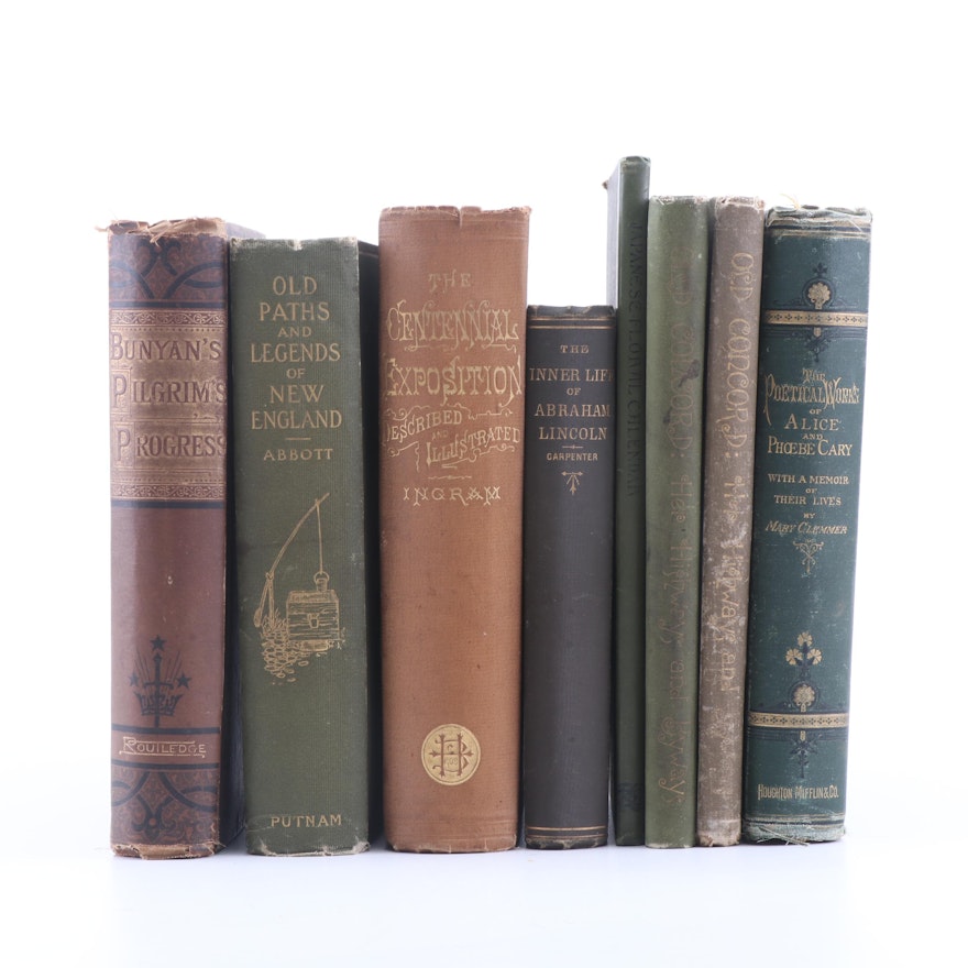 1903 "Old Paths and Legends of New England" and Other Antique Nonfiction Books