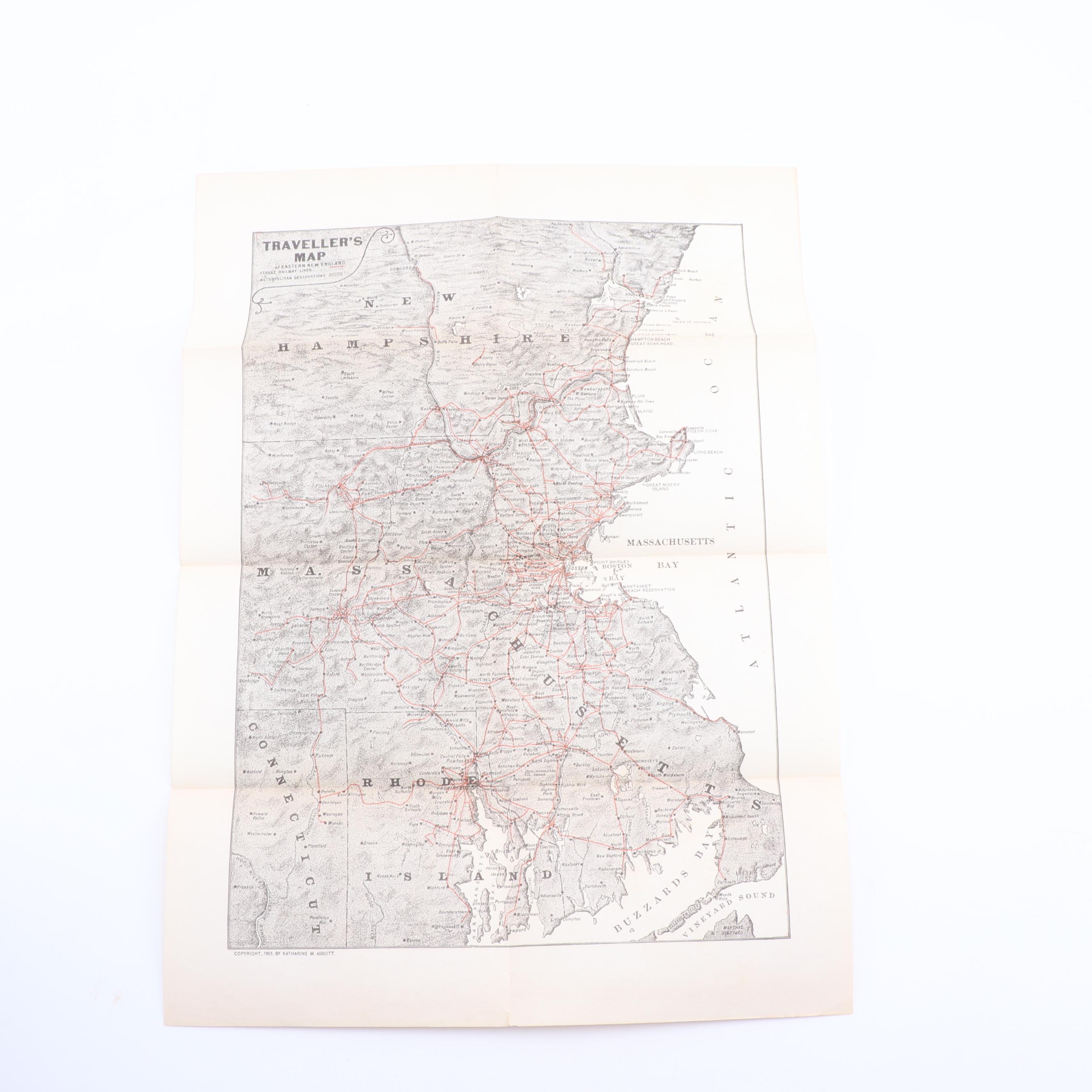 1903 "Old Paths and Legends of New England" and Other Antique Nonfiction Books