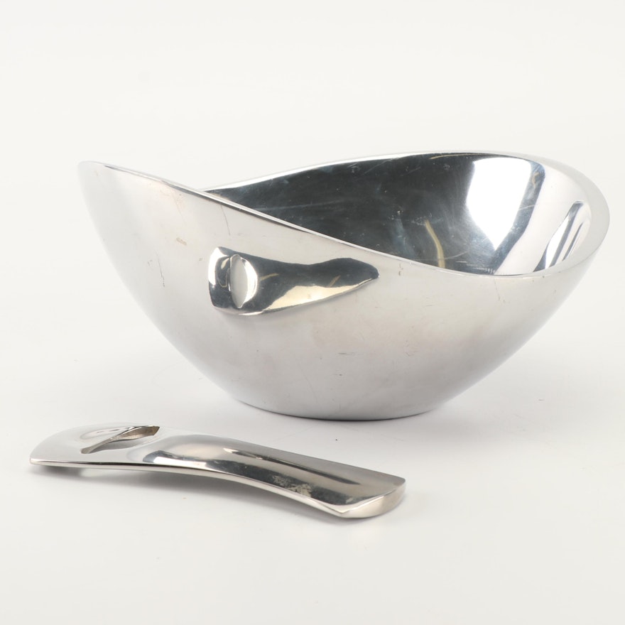 Nambé Silver-Toned Metal Butterfly Bowl and Bottle Opener