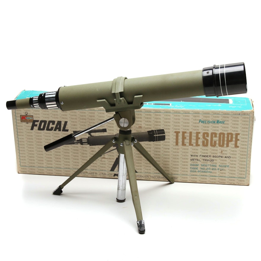 Vintage Boxed Kmart Focal Zoom Spotting Telescope