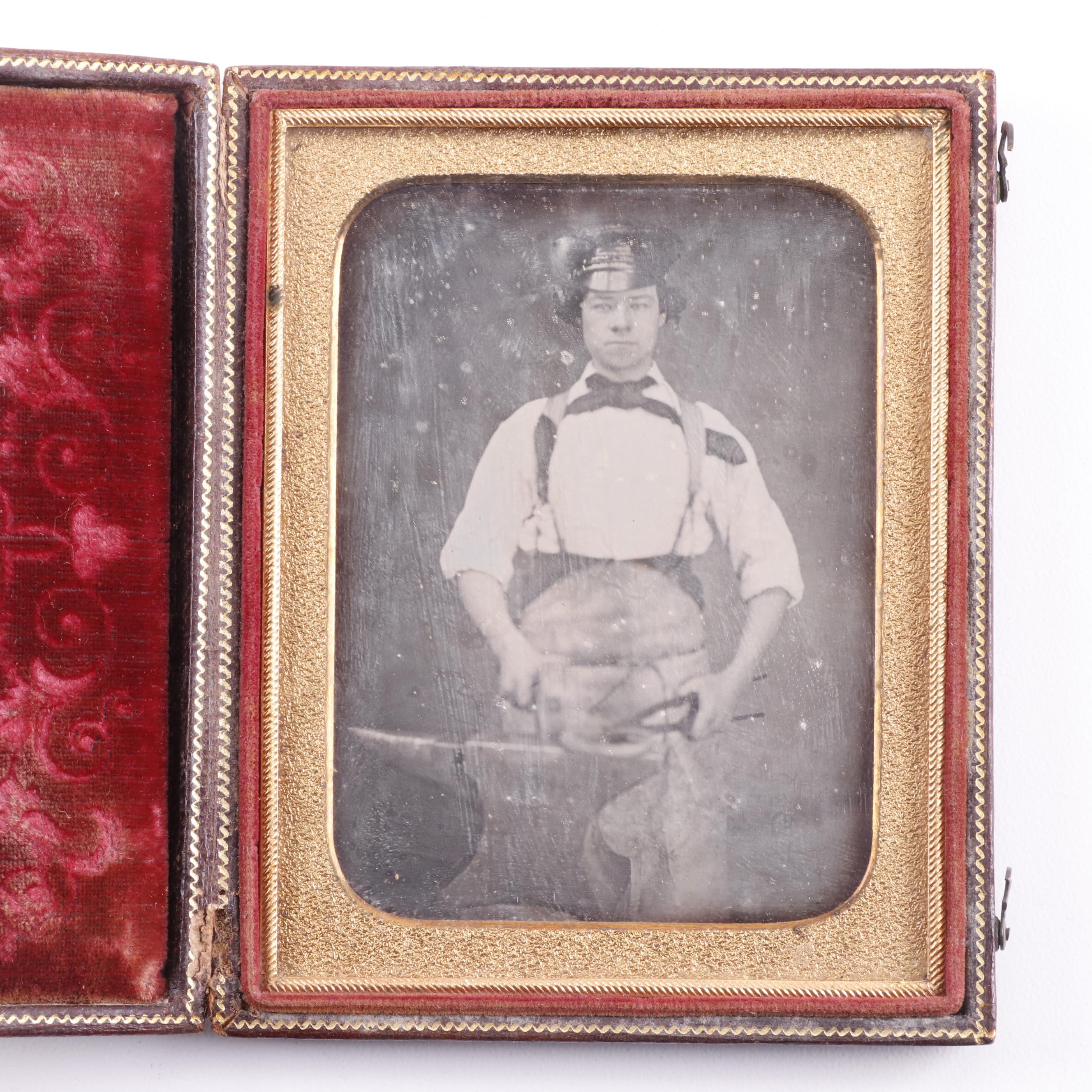 Blacksmith Occupational Daguerreotype Photograph - Lowell, Dracut Mass