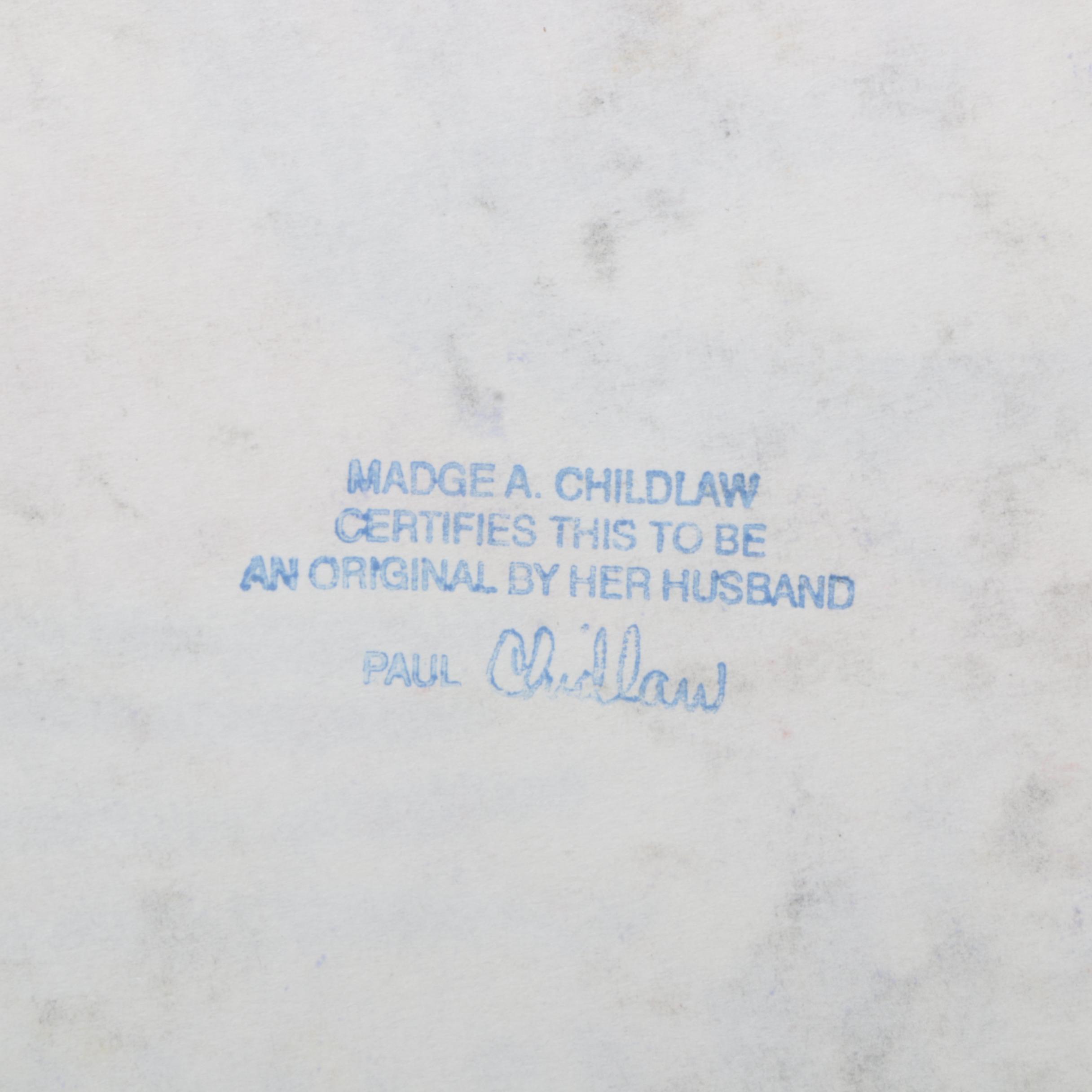 Paul Chidlaw Abstract Pastel Drawings