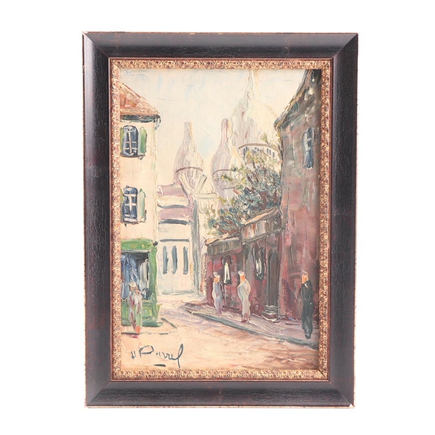 Oil Painting of Parisian Street