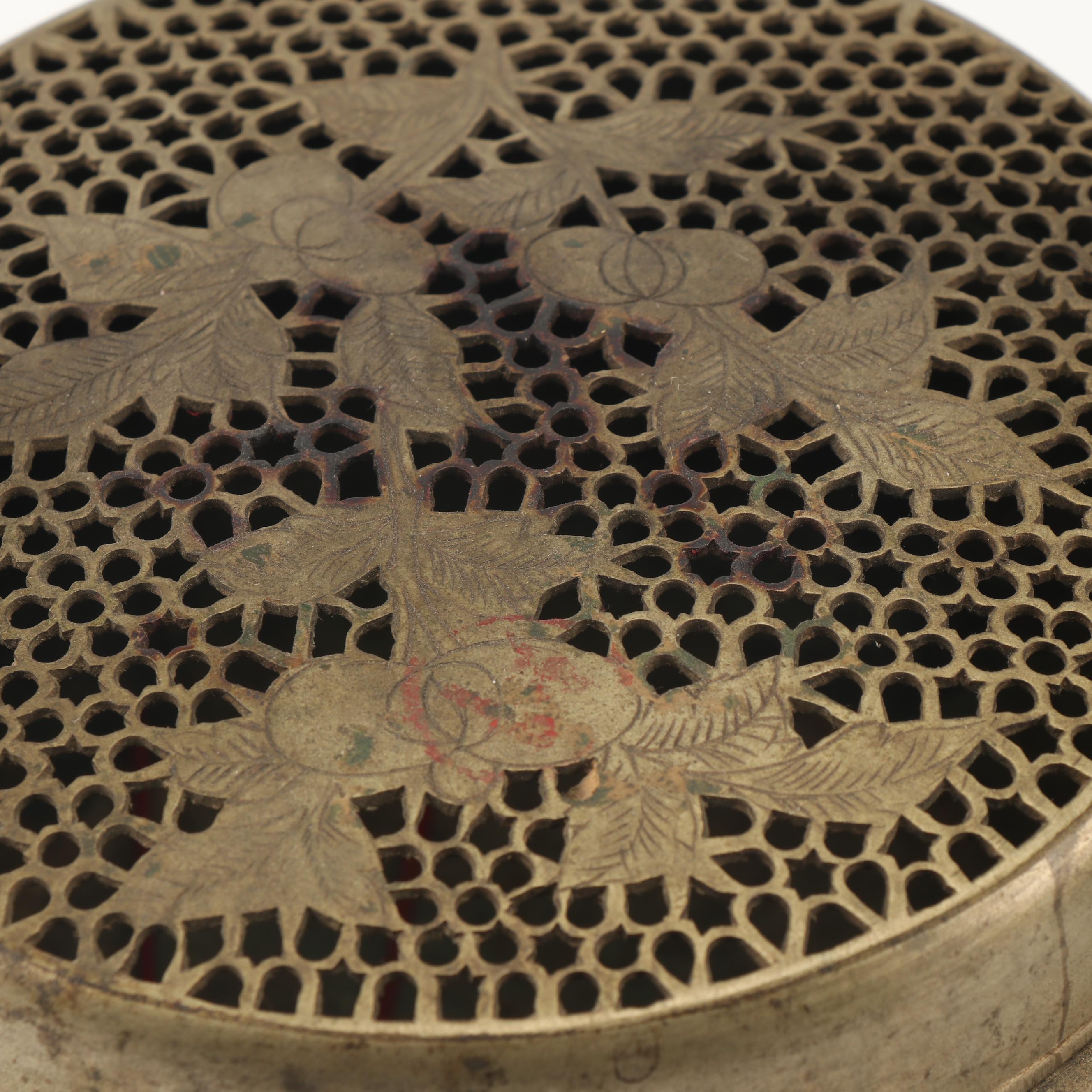 Chinese Baitong Incense Clock and Brass Censer, 20th Century