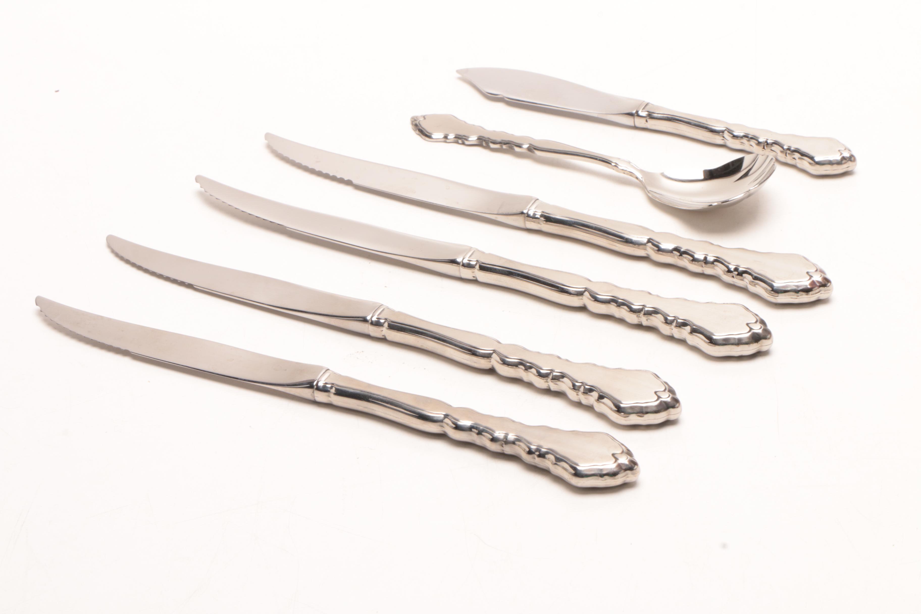 Oneida Community "Satinique" Stainless Steel Flatware in Case