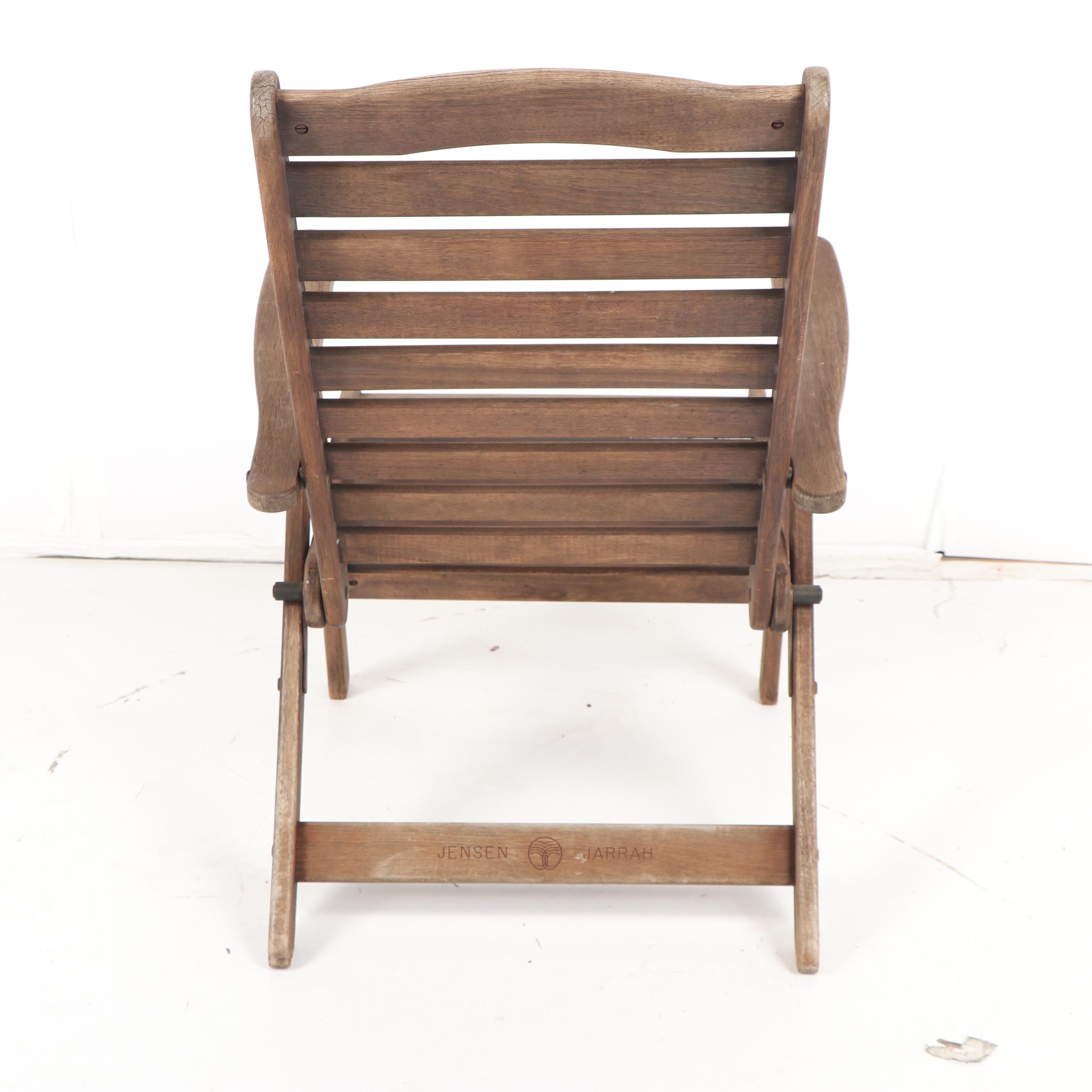 Ipe Patio Dining Table with Folding Armchairs by Jensen Jarrah, 21st Century