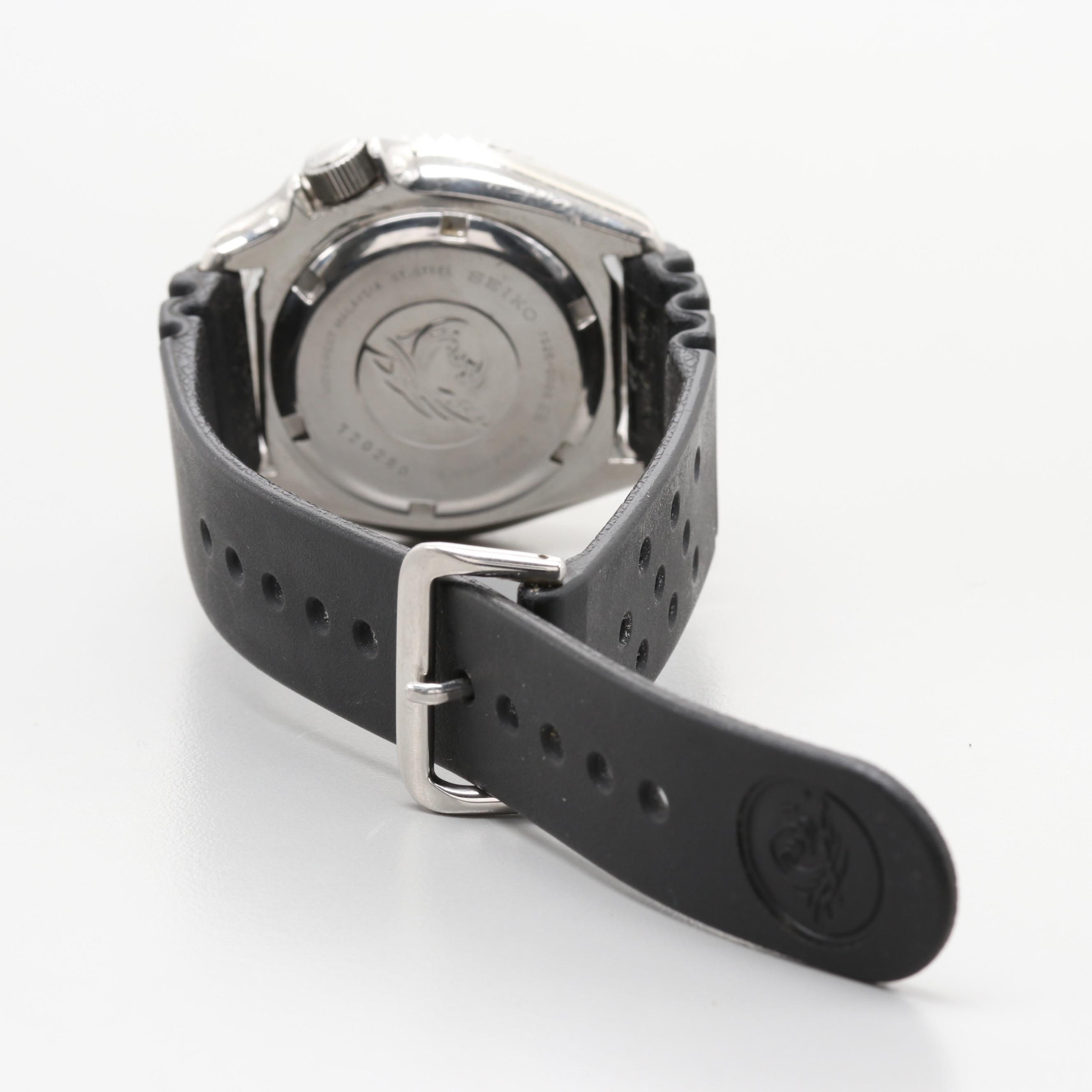 Seiko Diver's 200M Automatic Watch With Day-Date Window