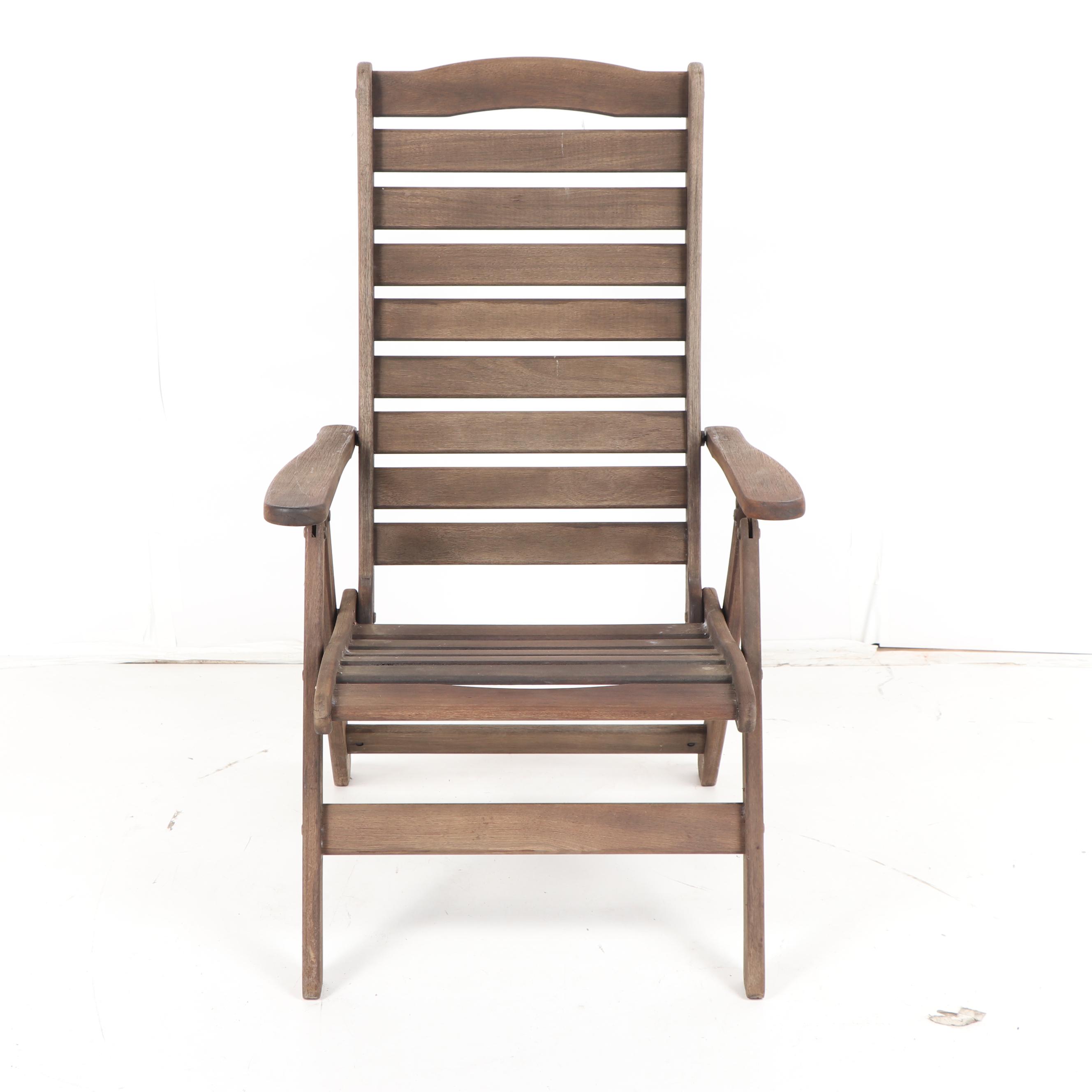 Ipe Patio Dining Table with Folding Armchairs by Jensen Jarrah, 21st Century