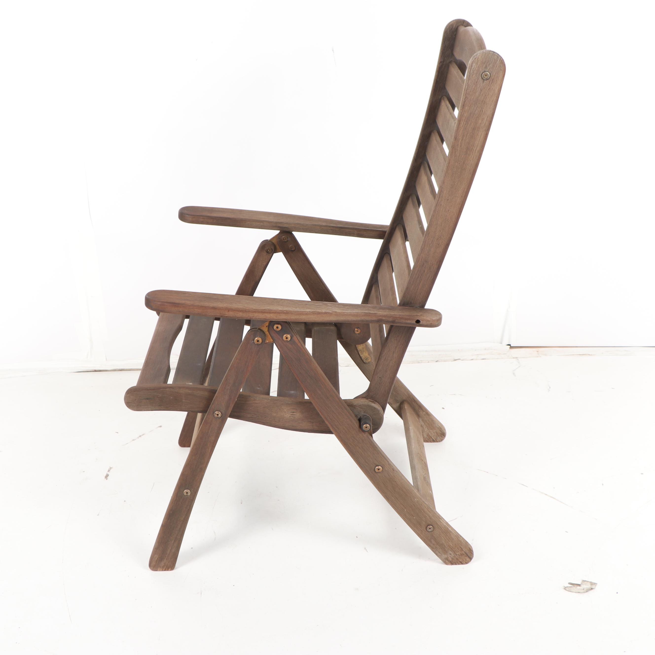 Ipe Patio Dining Table with Folding Armchairs by Jensen Jarrah, 21st Century