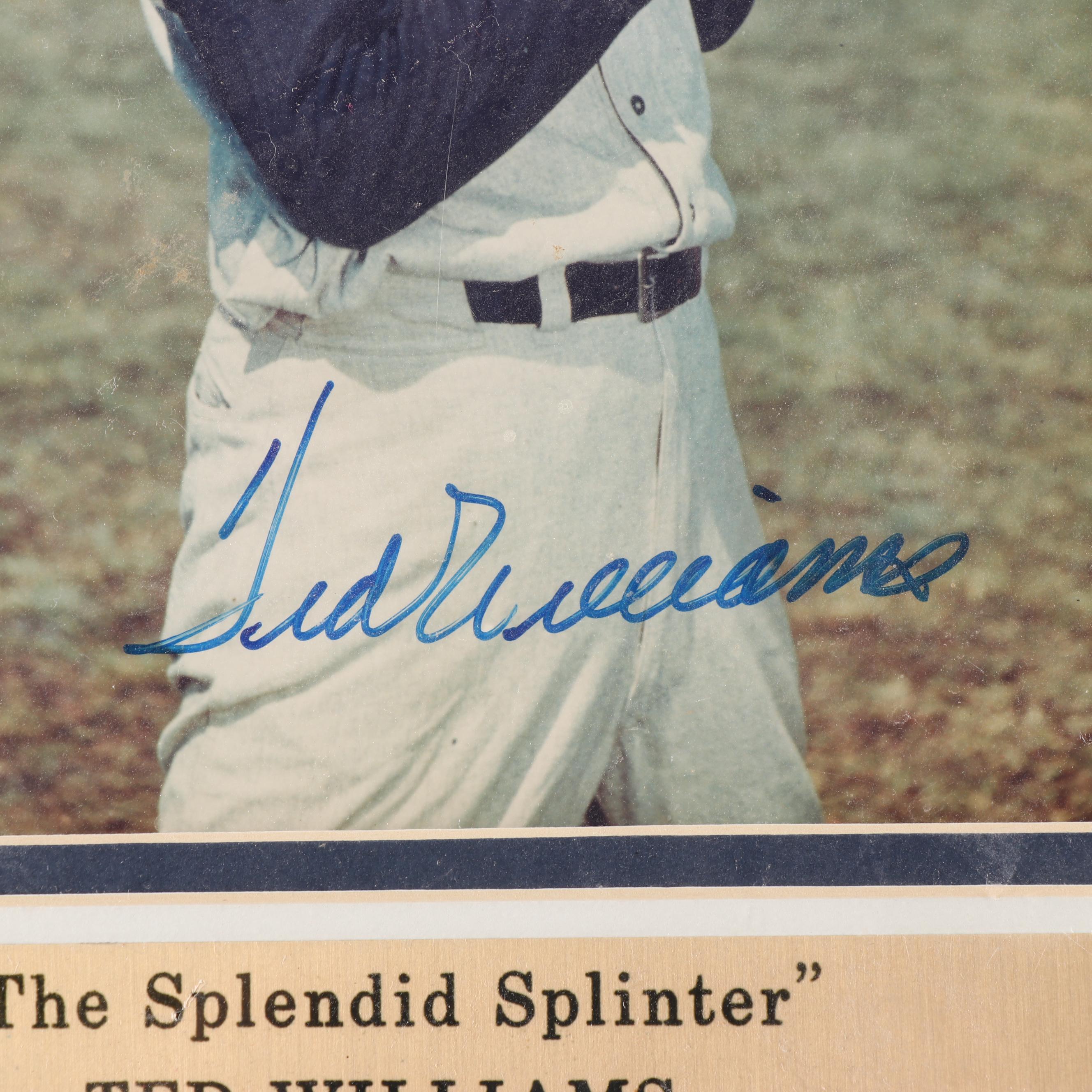 Ted Williams Autographed Color Photograph