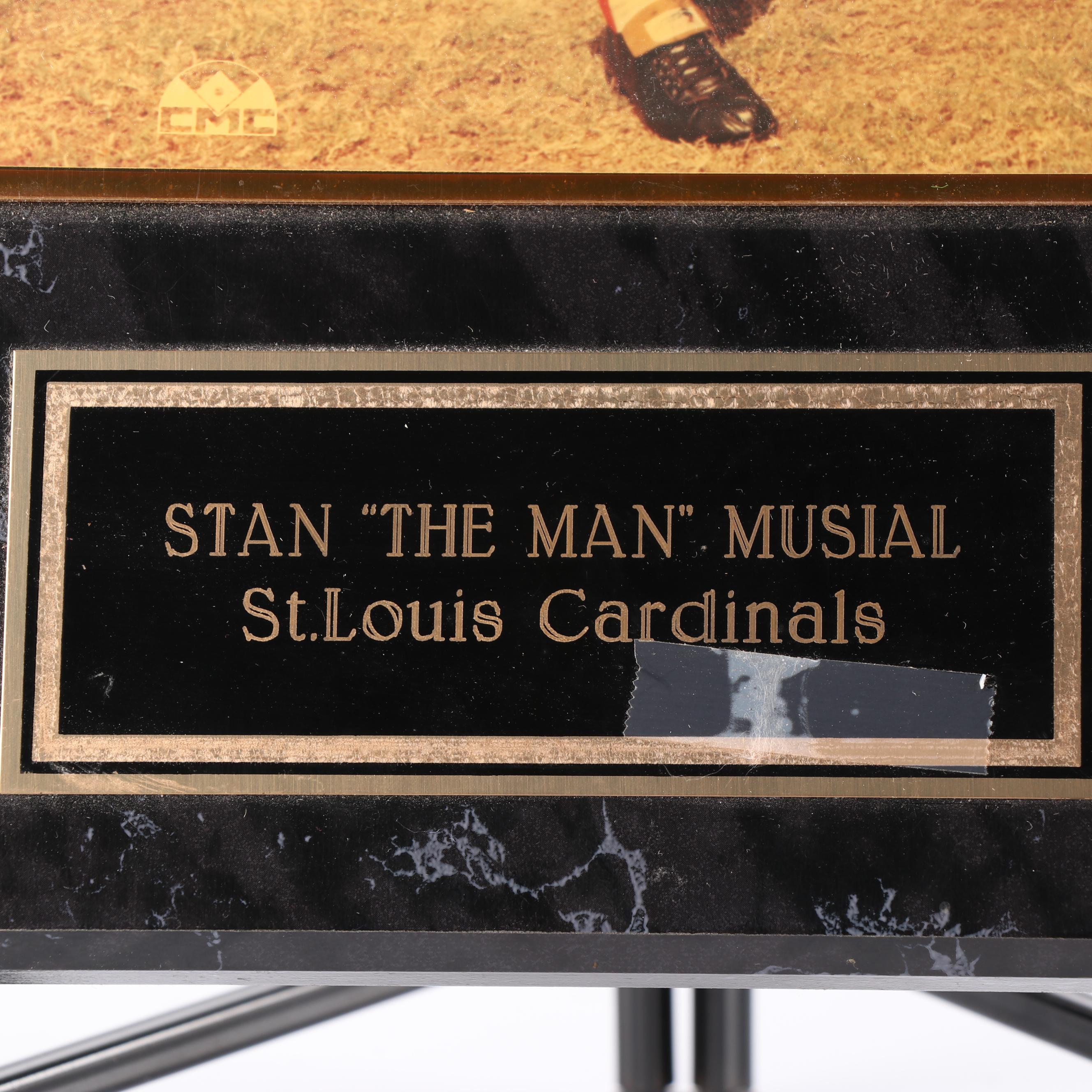 Stan Musial Autographed Color Photograph on Plaque
