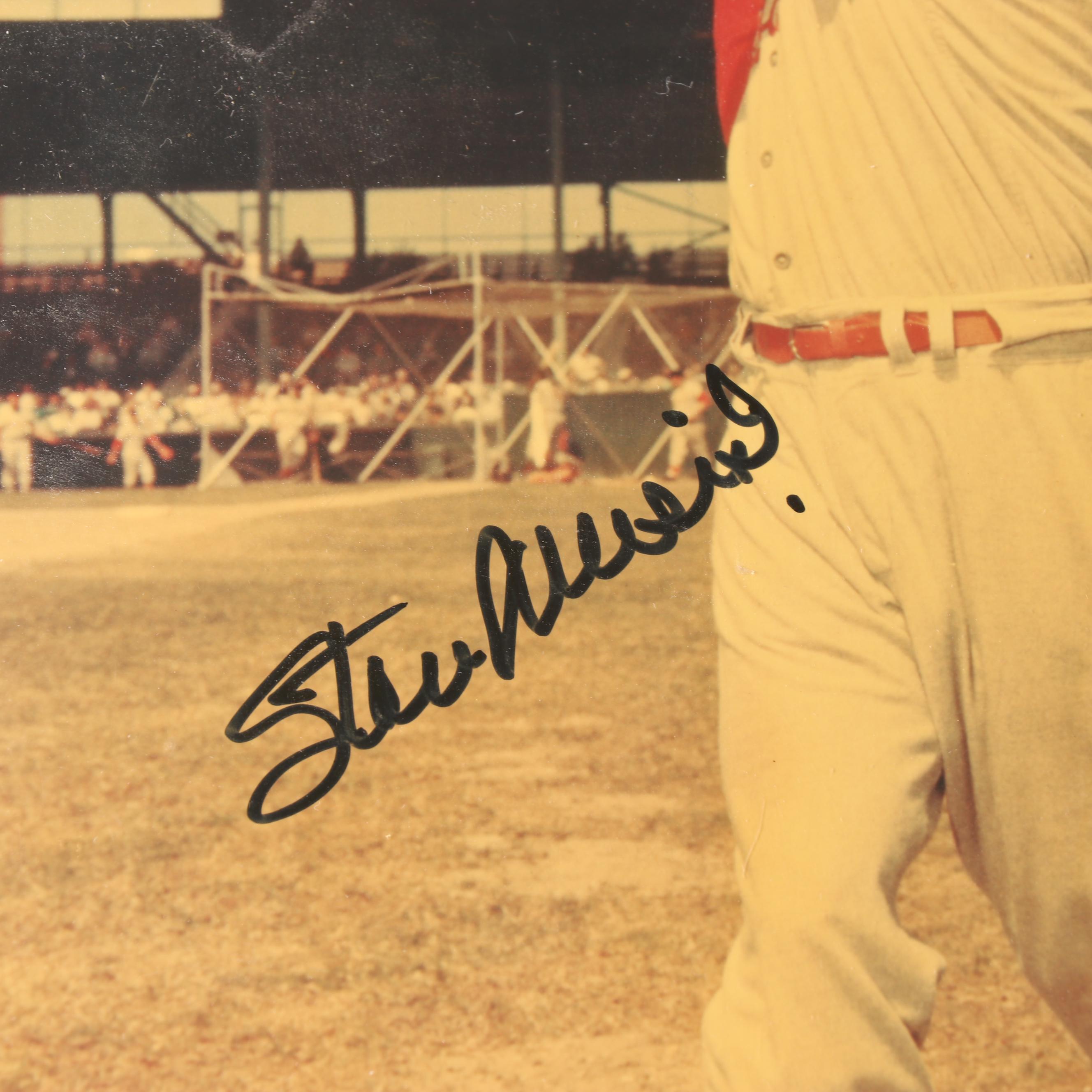 Stan Musial Autographed Color Photograph on Plaque