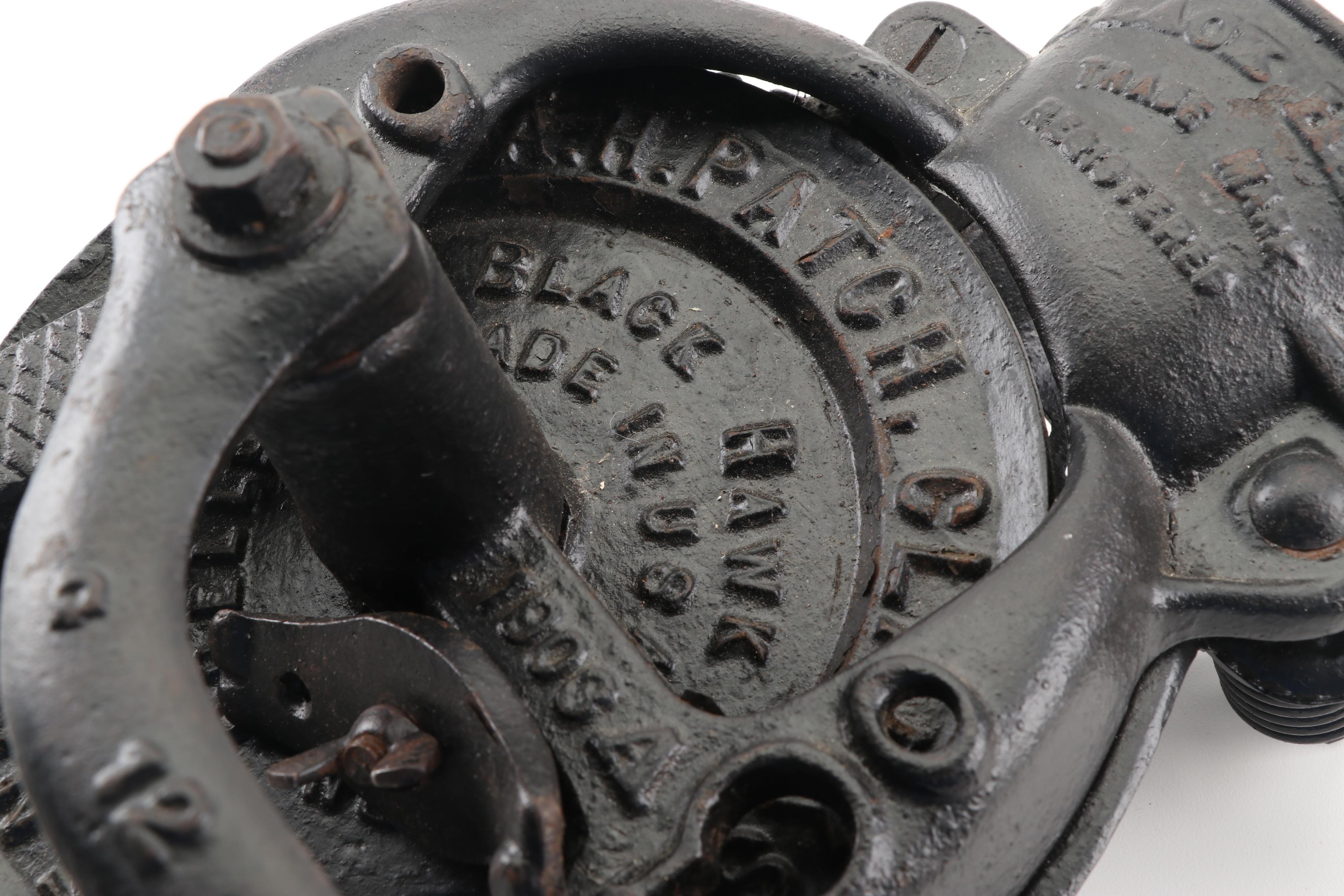 A. H. Patch "Black Hawk" Cast Iron Corn Sheller, Early 20th Century