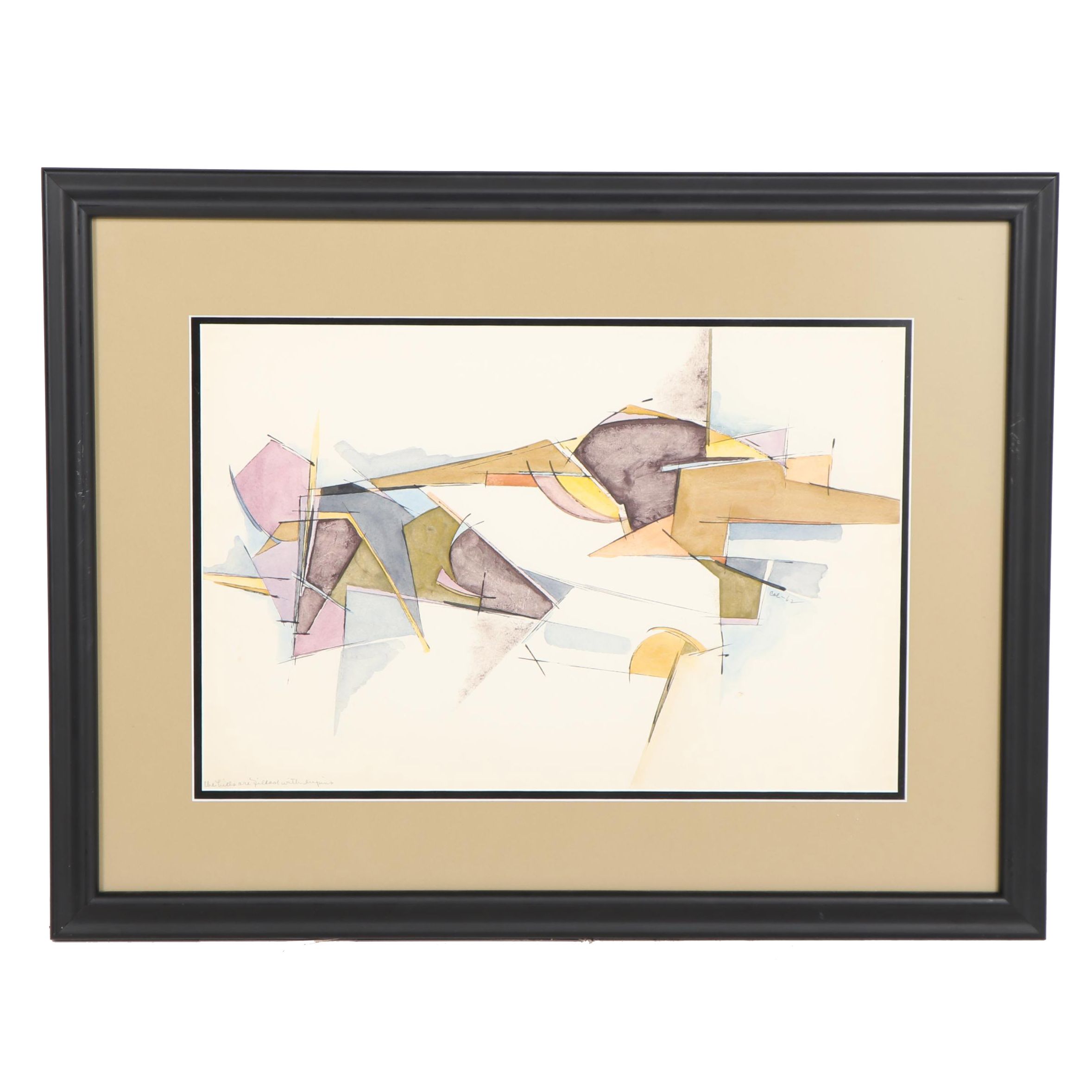 1962 Watercolor Painting "The Hills are Filled with Lupines"