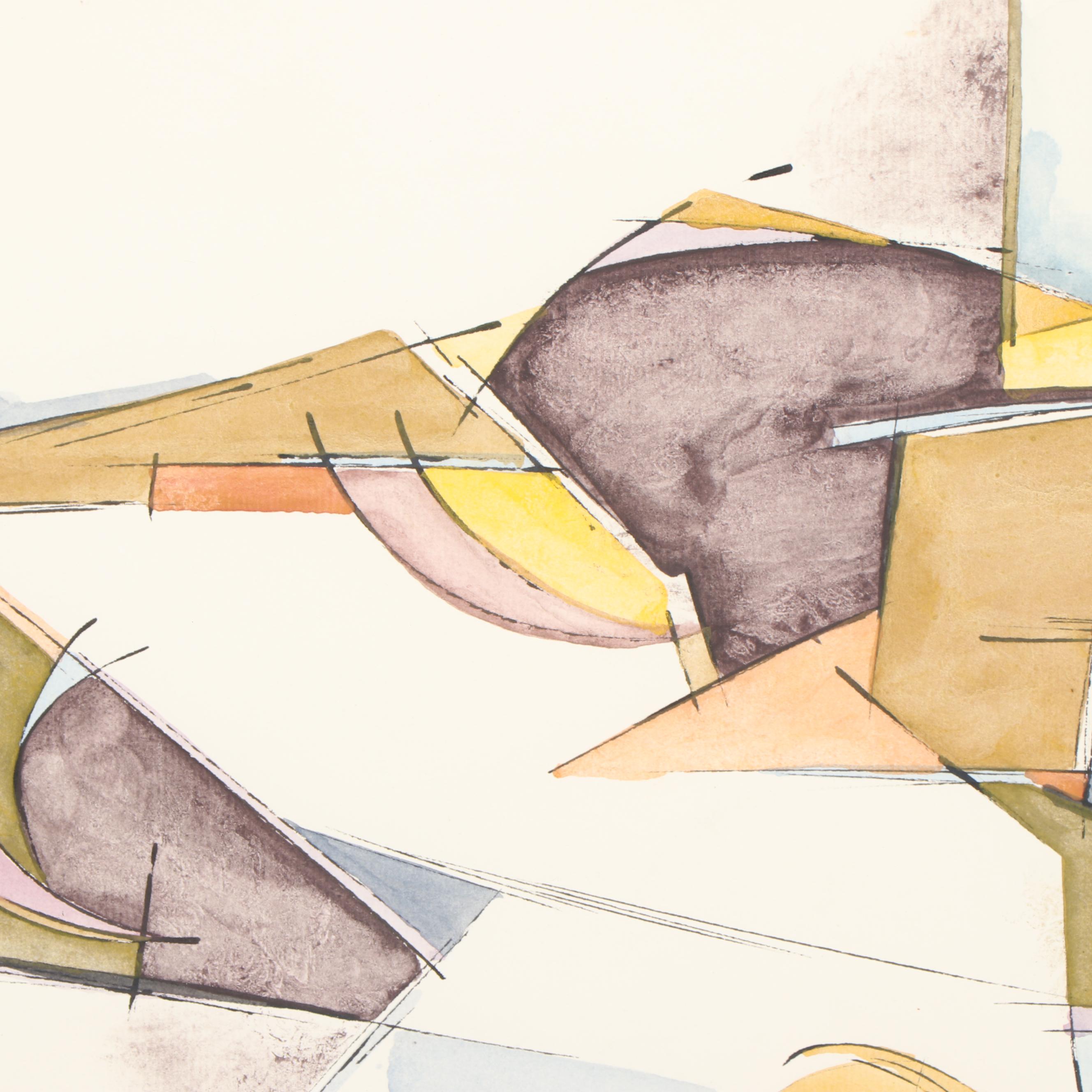 1962 Watercolor Painting "The Hills are Filled with Lupines"