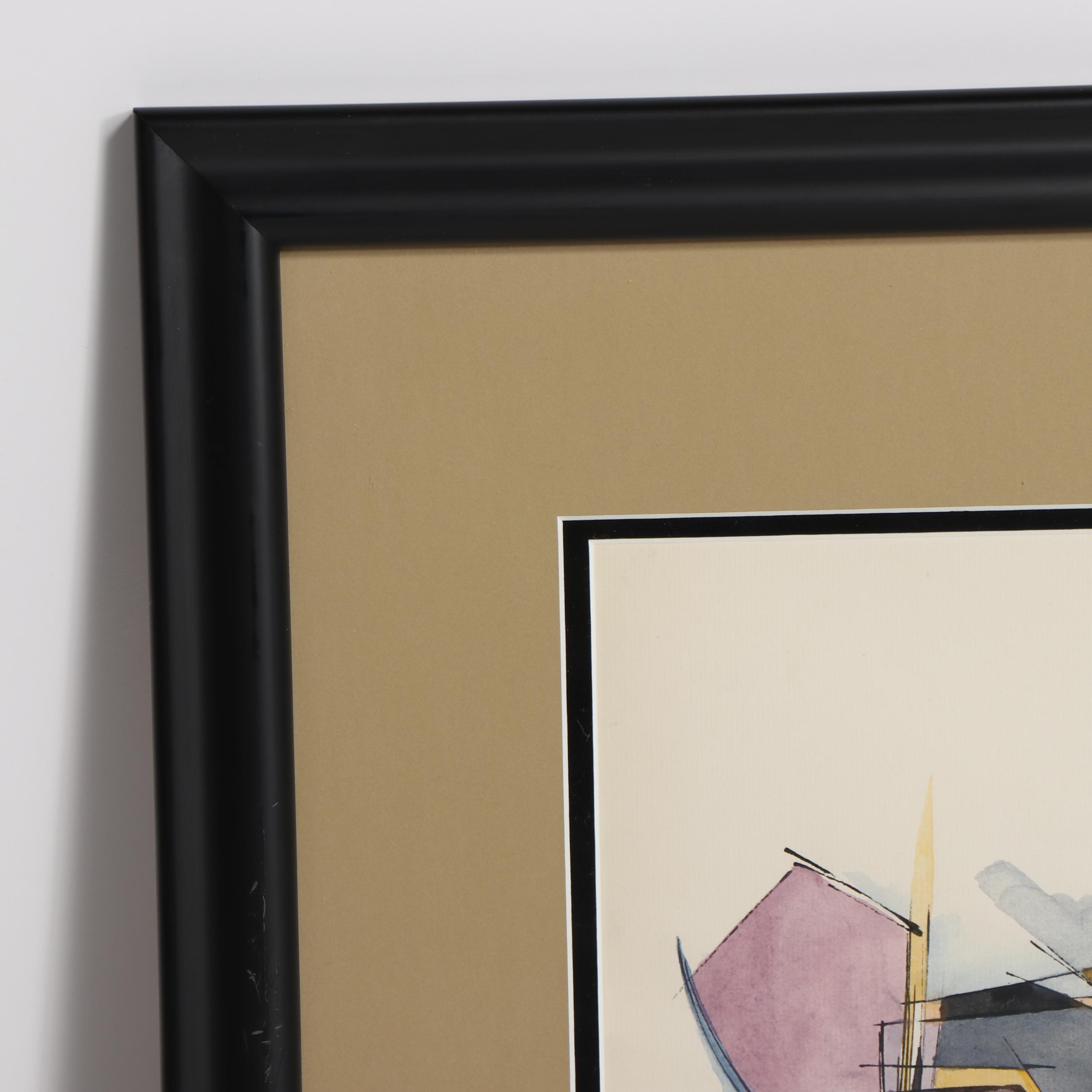 1962 Watercolor Painting "The Hills are Filled with Lupines"