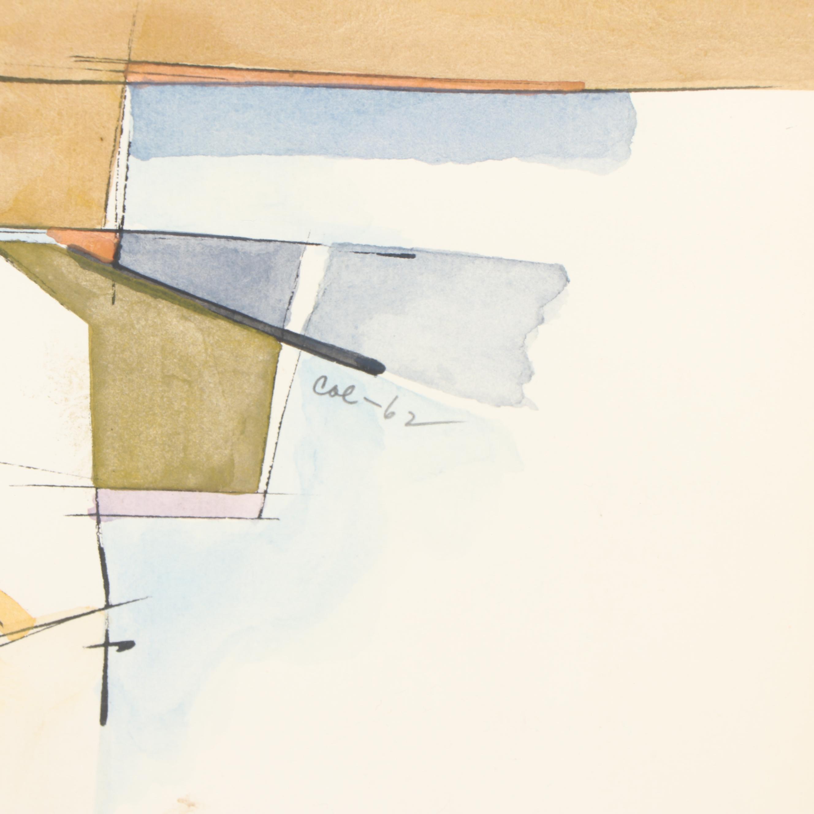 1962 Watercolor Painting "The Hills are Filled with Lupines"