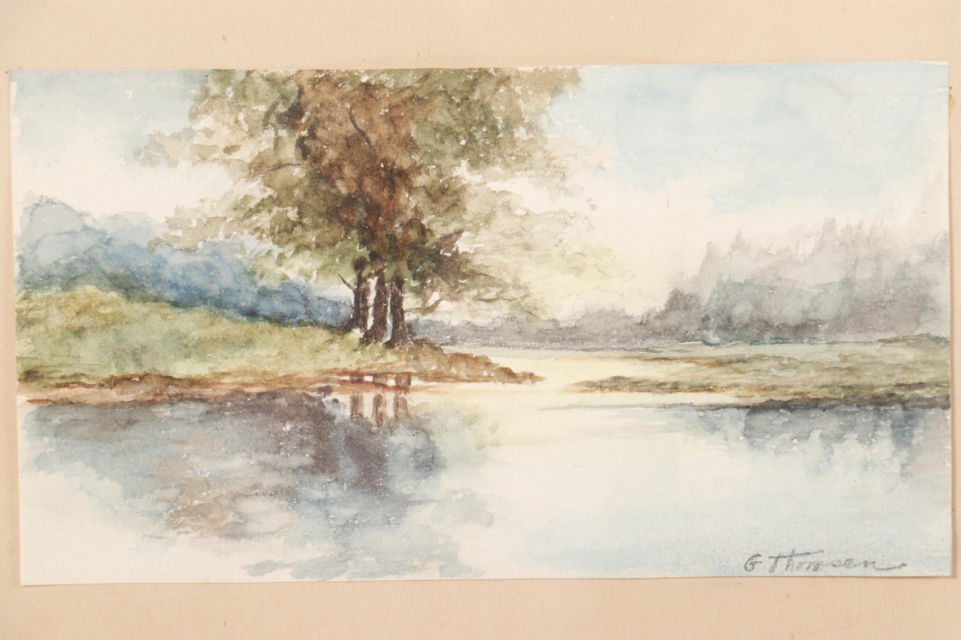 Gilbert Thompsen Landscape Watercolor Painting