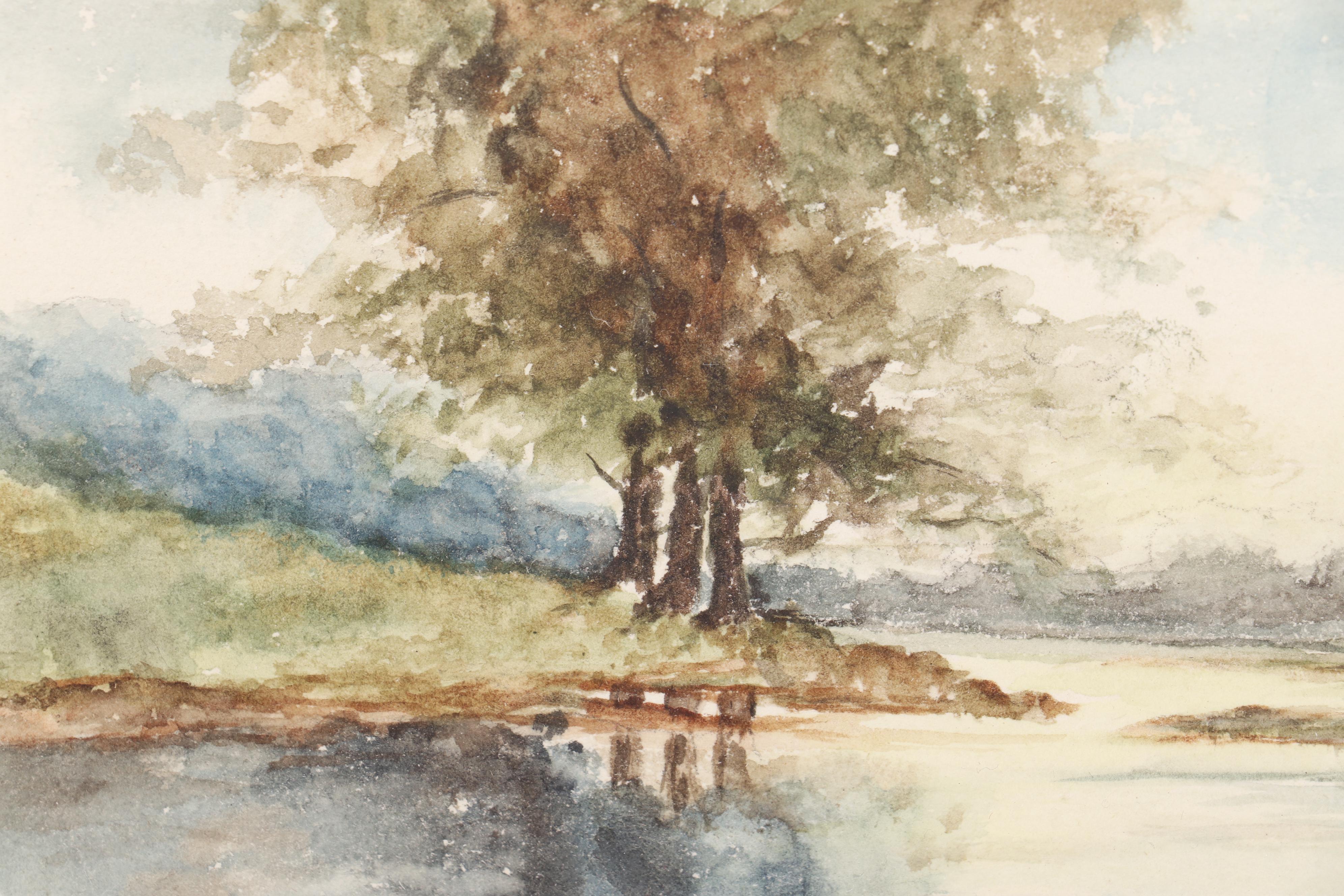 Gilbert Thompsen Landscape Watercolor Painting