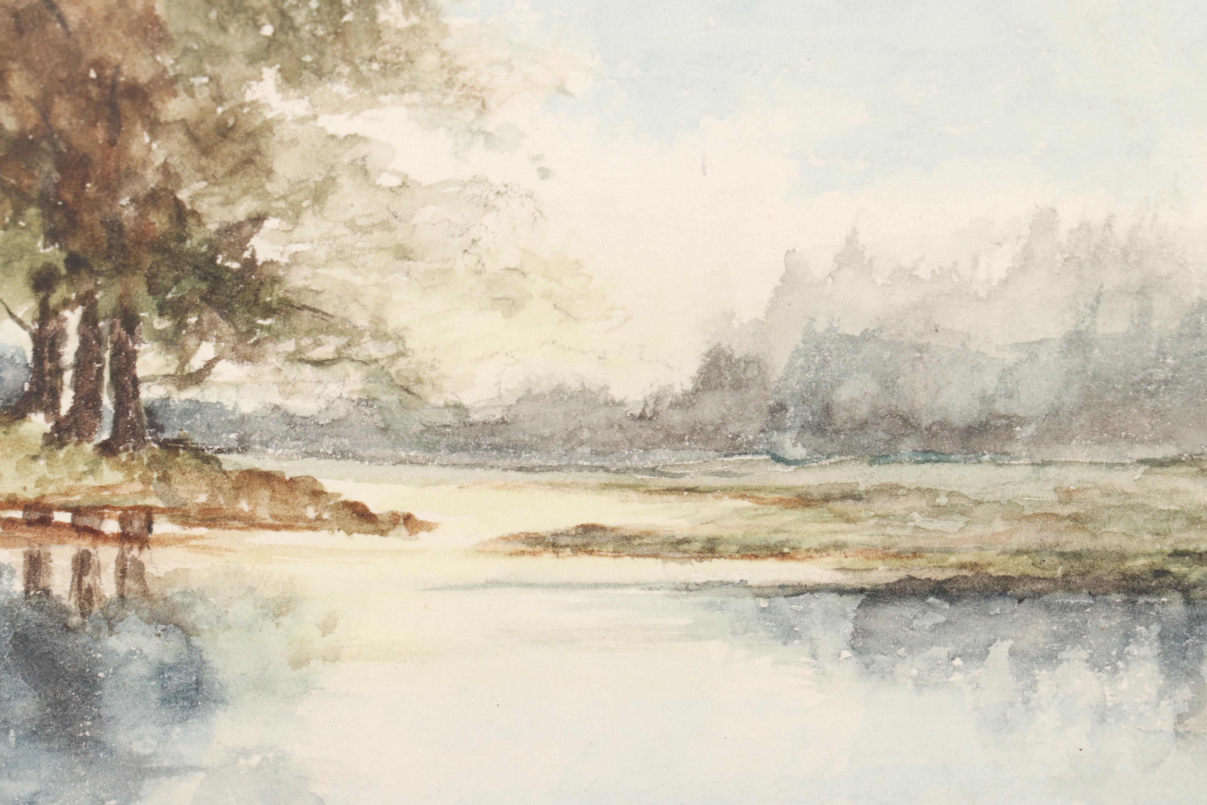 Gilbert Thompsen Landscape Watercolor Painting