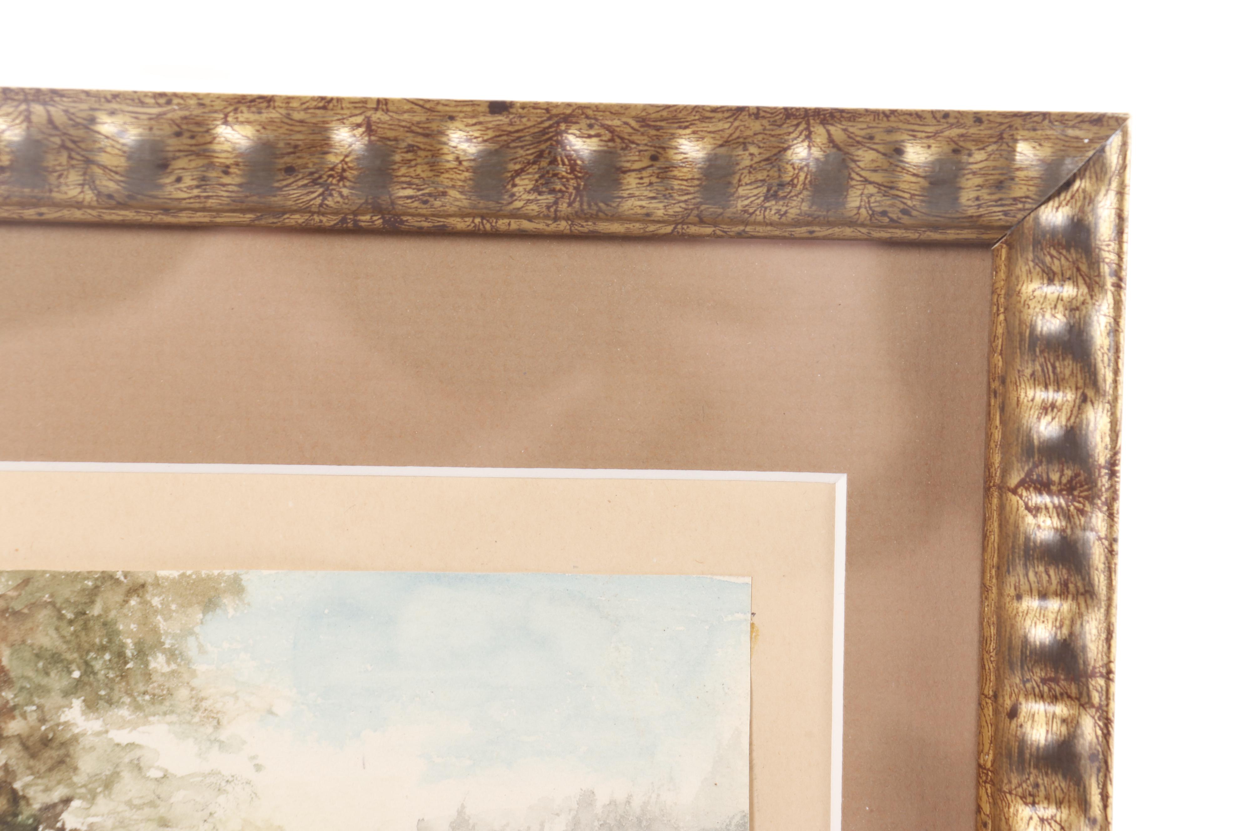 Gilbert Thompsen Landscape Watercolor Painting